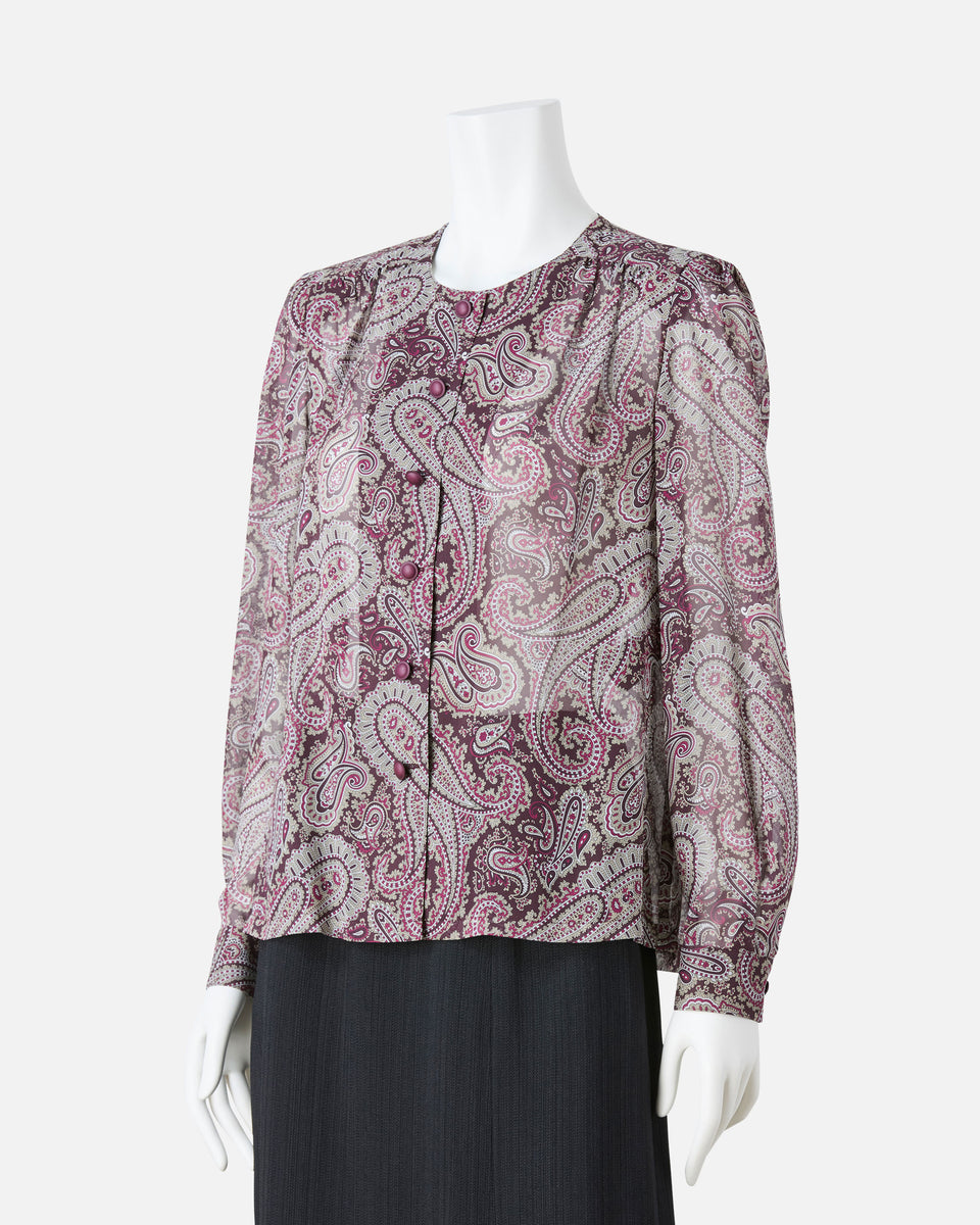 jun ashida - シルクプリントブラウス | ONLINE STORE