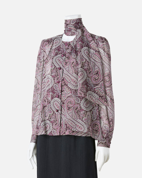 jun ashida - シルクプリントブラウス | ONLINE STORE