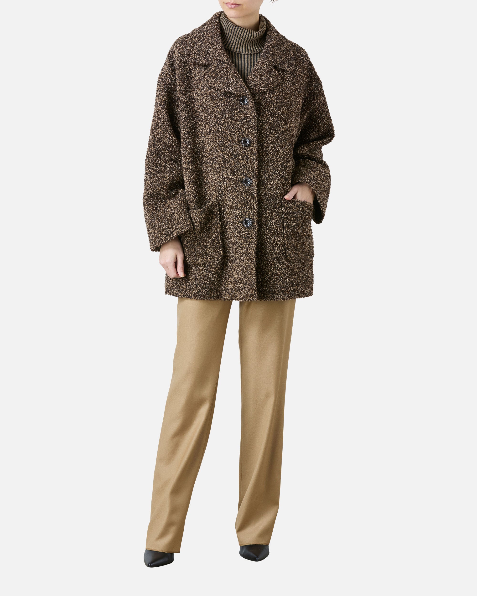 アルパカウールハーフコート