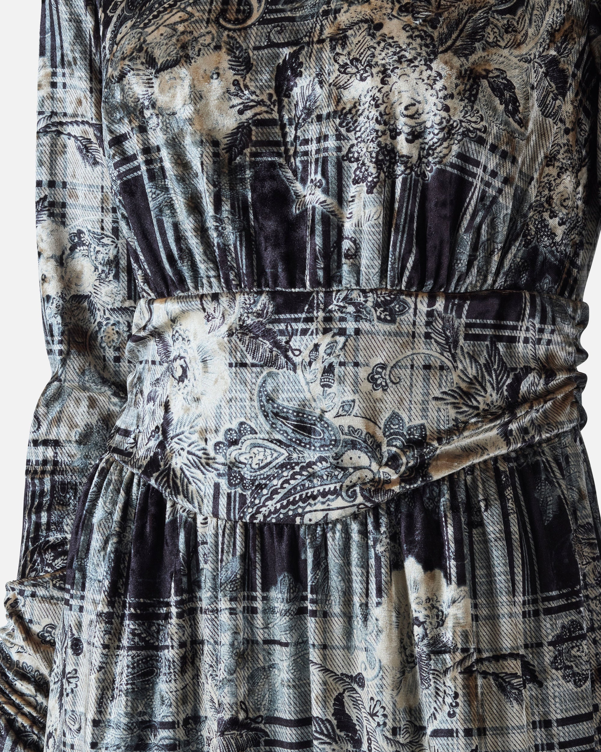 ポリエステルベロアプリントワンピース