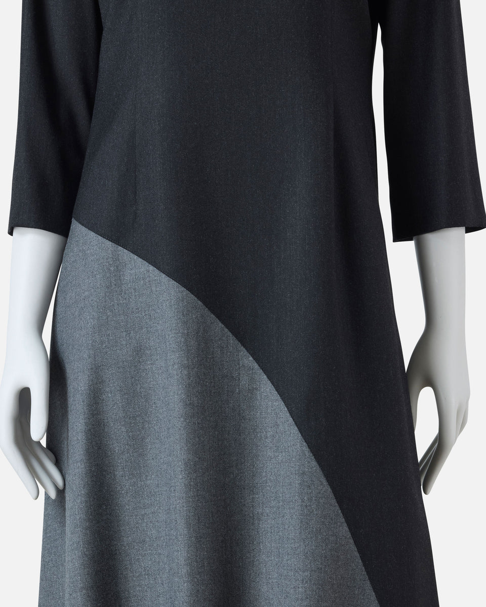 極美品】JUN ASHIDA 長袖バイカラーワンピース M〜Lサイズ jun ashida