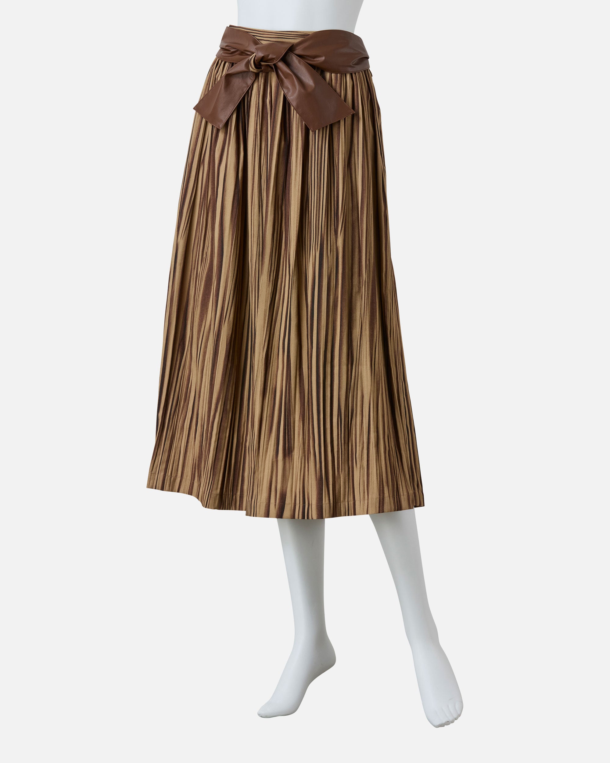 ワッシャー加工プリントスカート