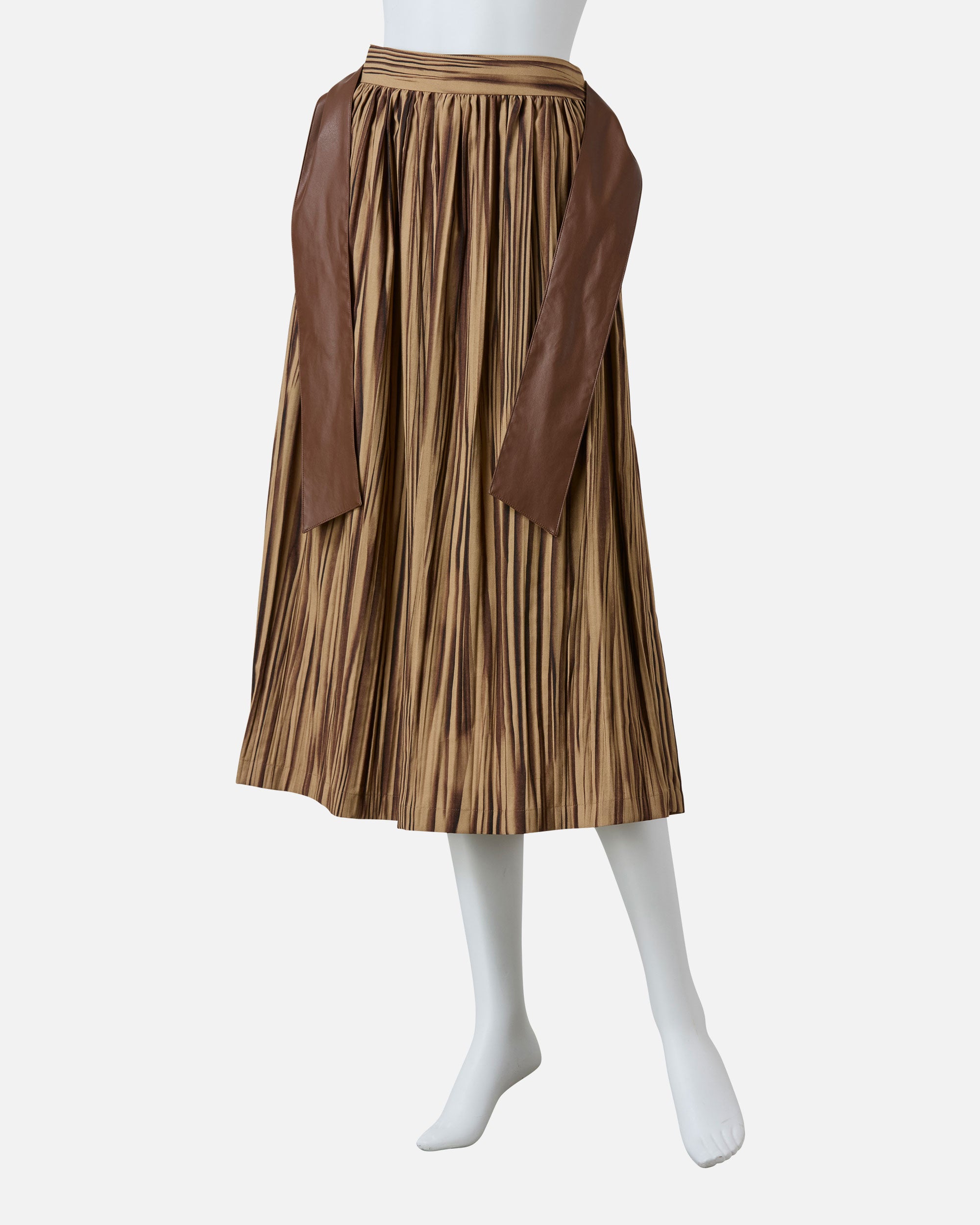 ワッシャー加工プリントスカート