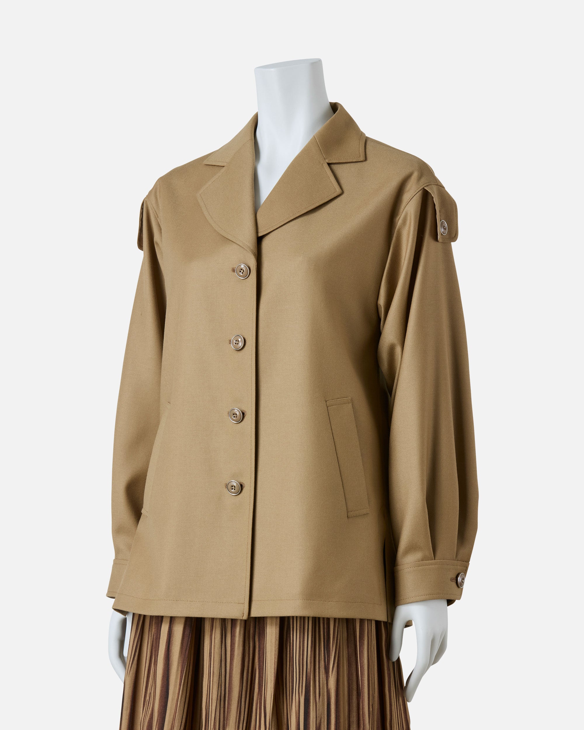 ストレッチウールシャツジャケット