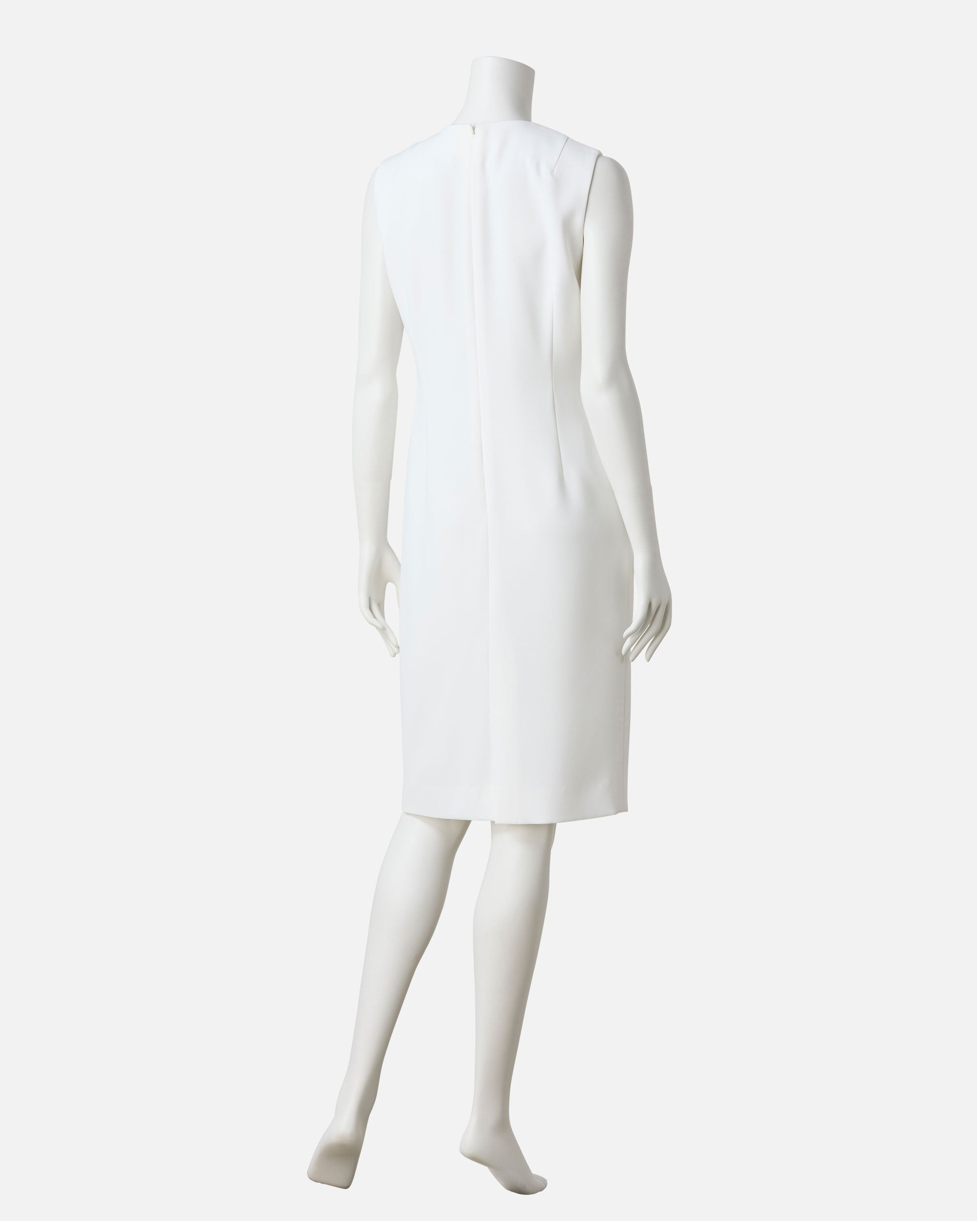 ポリエステルクレープノースリーブワンピース