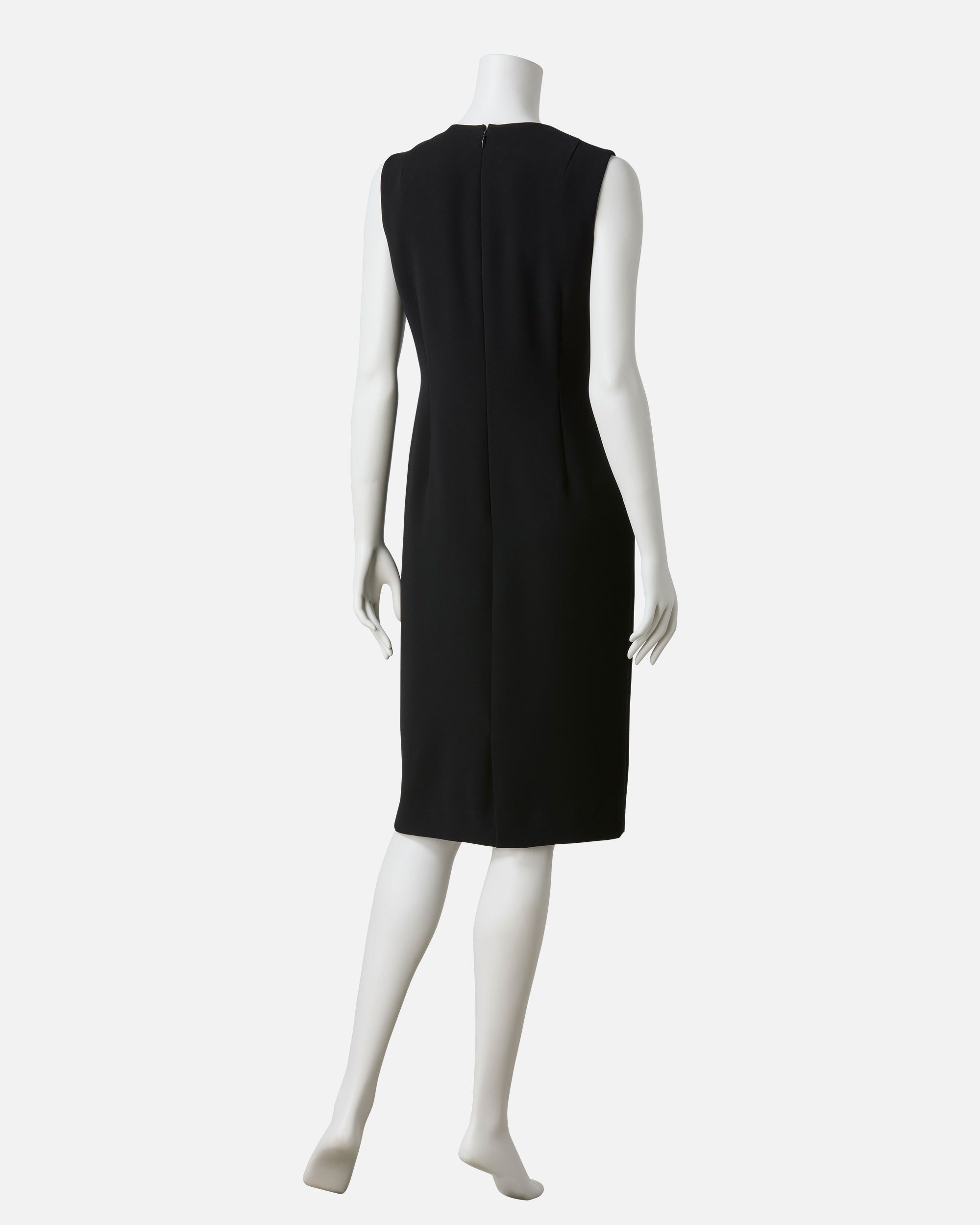 ポリエステルクレープノースリーブワンピース