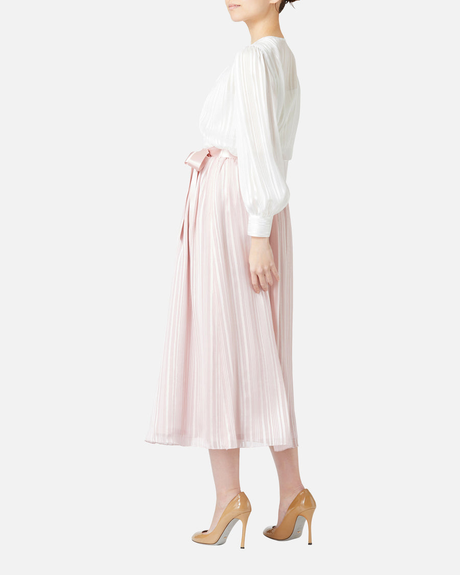 シフォンサテンギャザースカート / Gathered Chiffon Satin Skirt