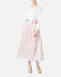 シフォンサテンギャザースカート / Gathered Chiffon Satin Skirt