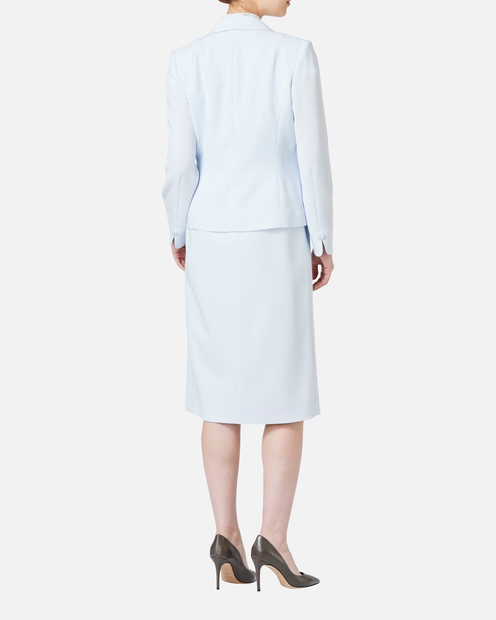 シフォン付カシュクールワンピース / Cache-Coeur Dress with Drape Chiffon Collar