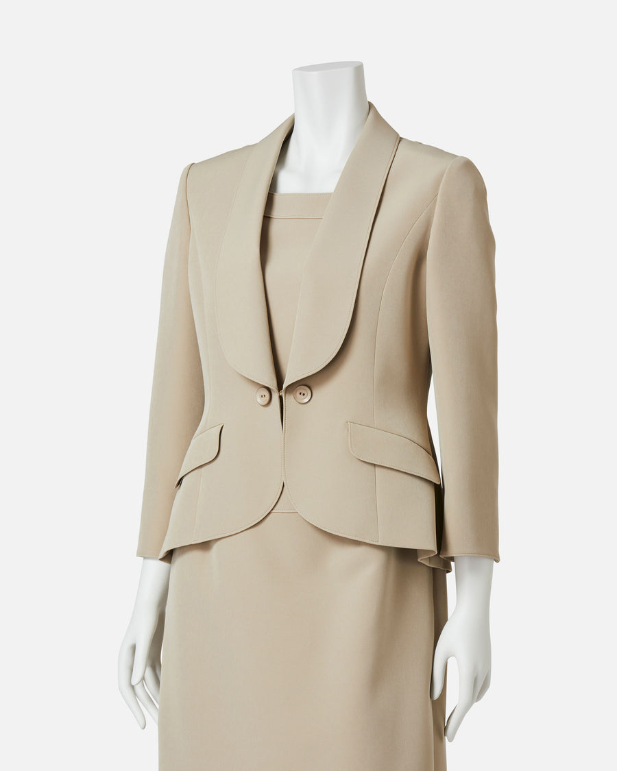 ストレッチクレープショールカラージャケット / Shawl Lapel Stretch Crepe Jacket