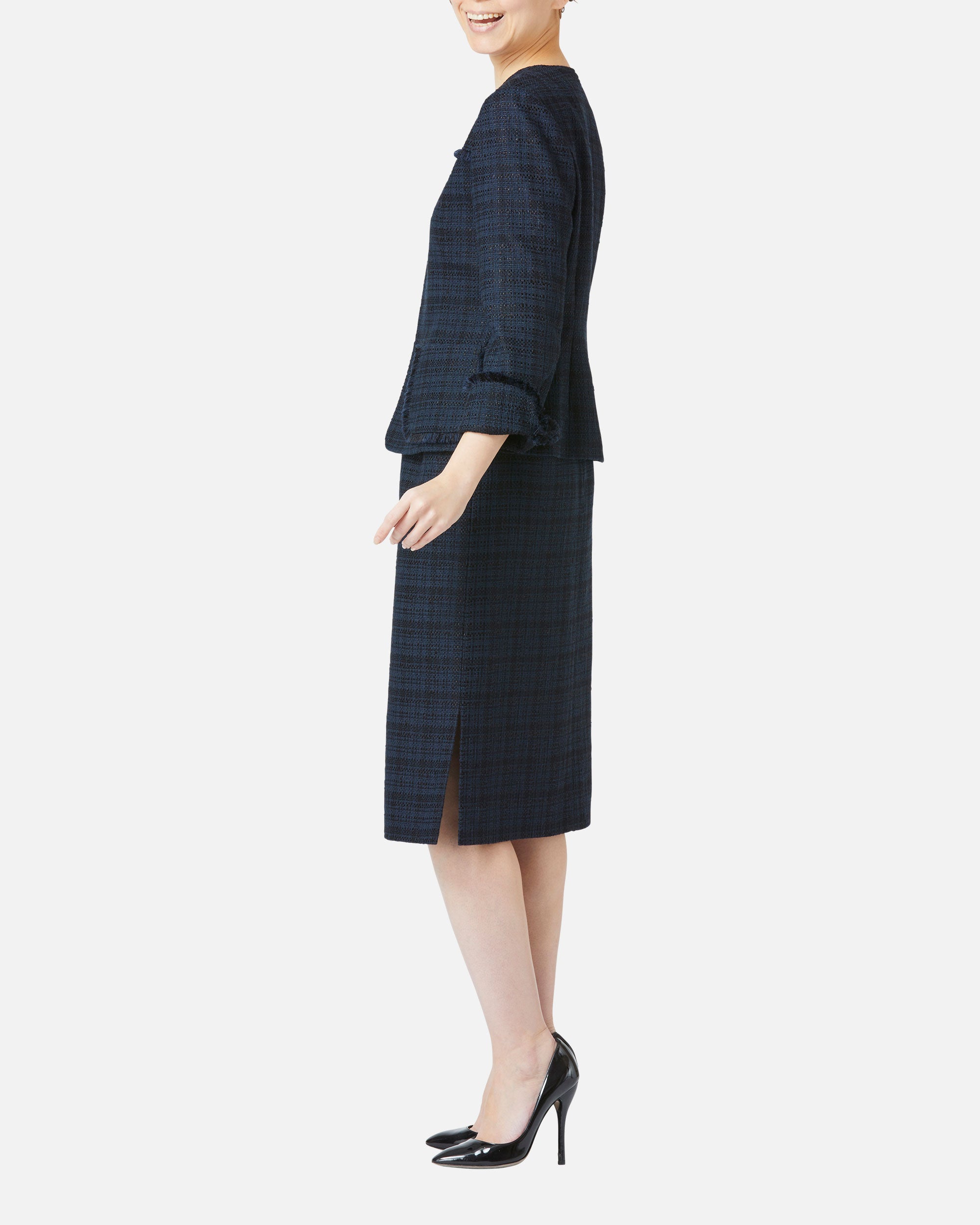ストレッチクレープサイドスリットスカート / Stretch Crepe Side Slit Skirt