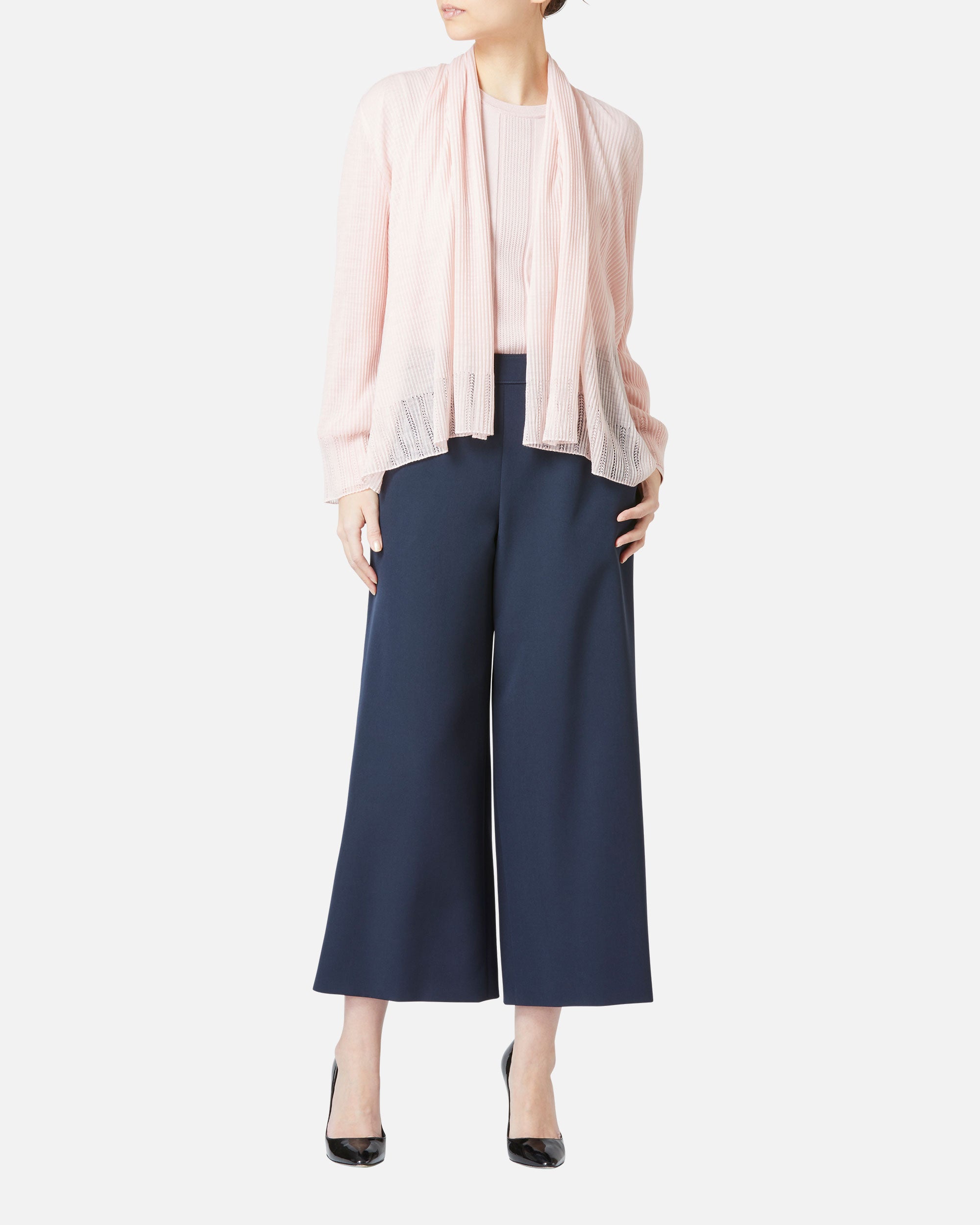 プリーツ袖ニットプルオーバー / Pleated Sleeve Knit Pullover