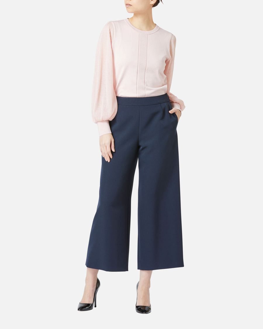プリーツ袖ニットプルオーバー / Pleated Sleeve Knit Pullover