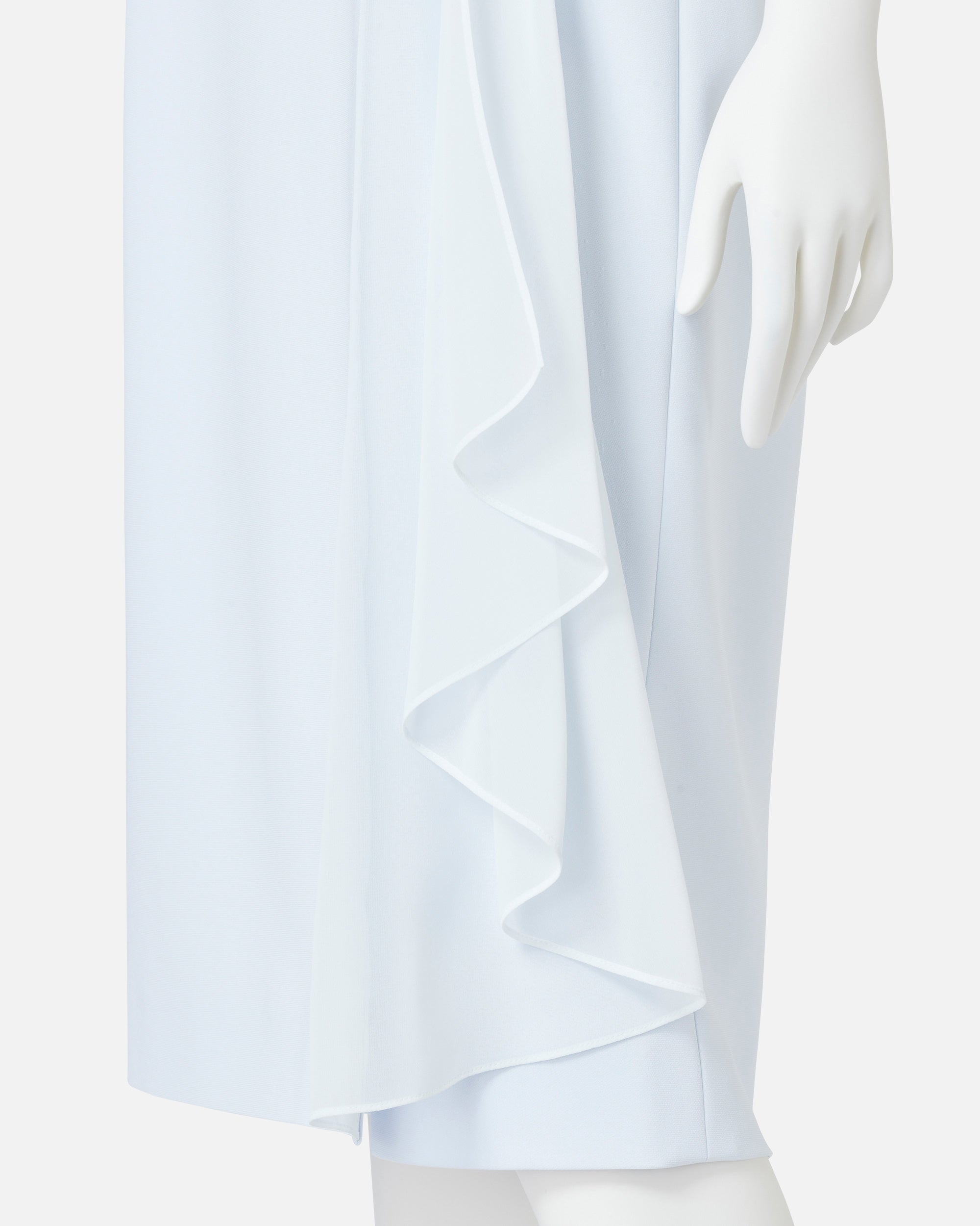 シフォン付カシュクールワンピース / Cache-Coeur Dress with Drape Chiffon Collar