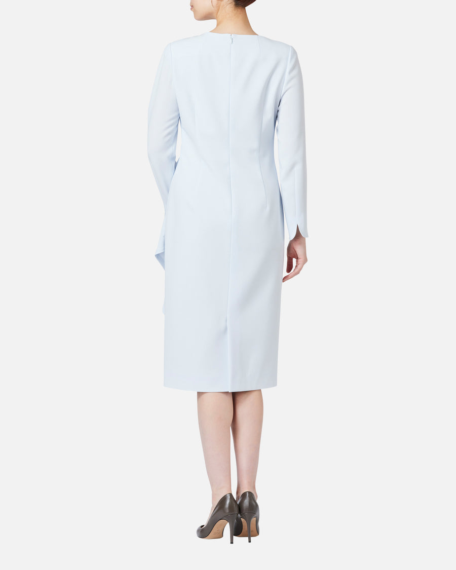 トリアセテートポリエステルドレープワンピース / Triacetate Polyester Blended Draped Dress