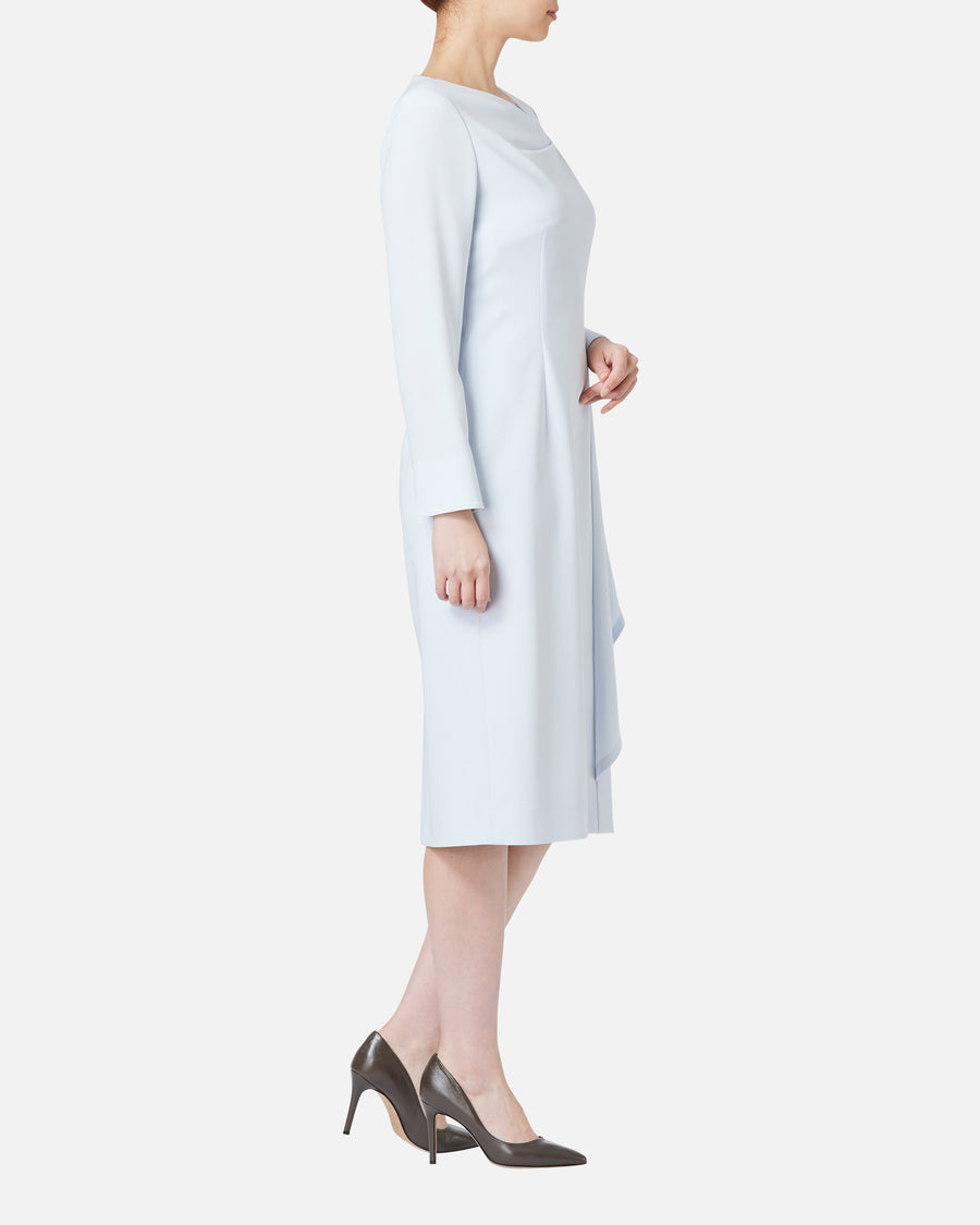 トリアセテートポリエステルドレープワンピース / Triacetate Polyester Blended Draped Dress