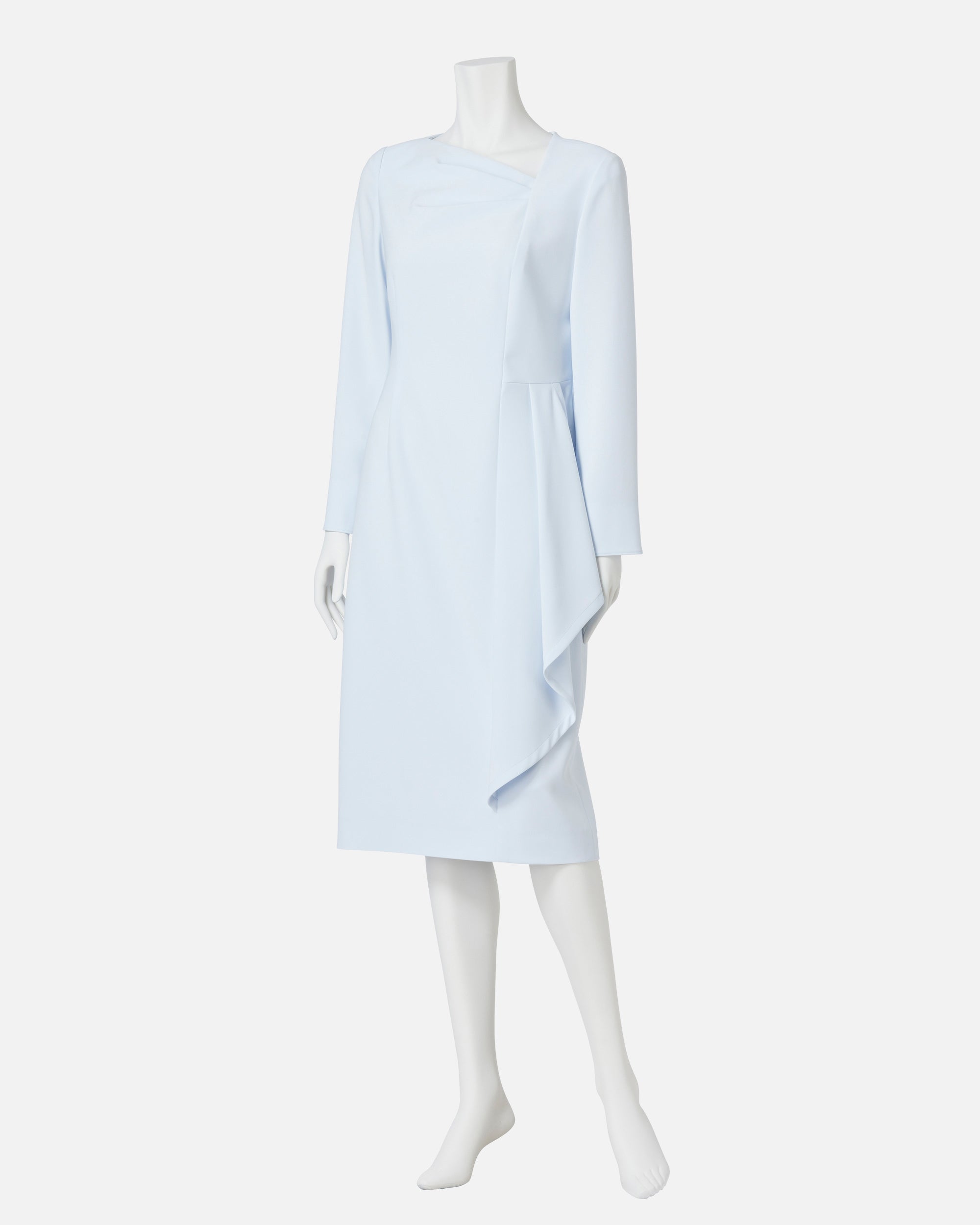 トリアセテートポリエステルドレープワンピース / Triacetate Polyester Blended Draped Dress