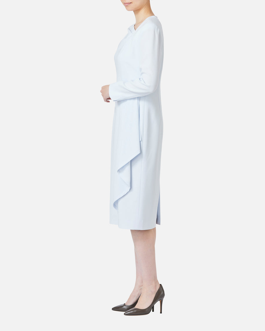 トリアセテートポリエステルドレープワンピース / Triacetate Polyester Blended Draped Dress