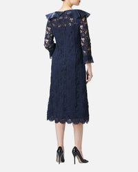 フリル×レースワンピース / Lace Dress with Flounced Organdie