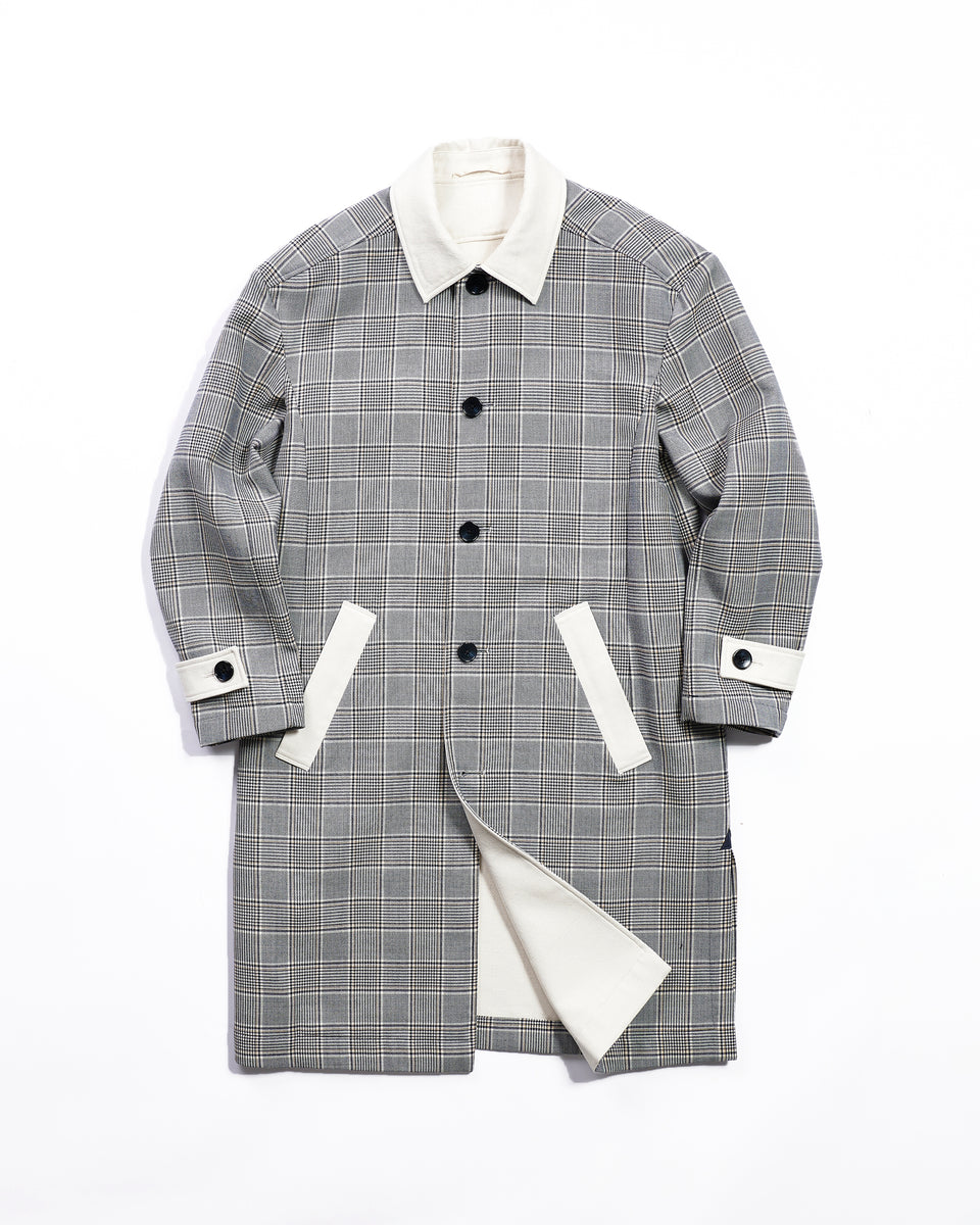 TAE ASHIDA Men's - グレンチェックダブルフェイスコート | ONLINE STORE