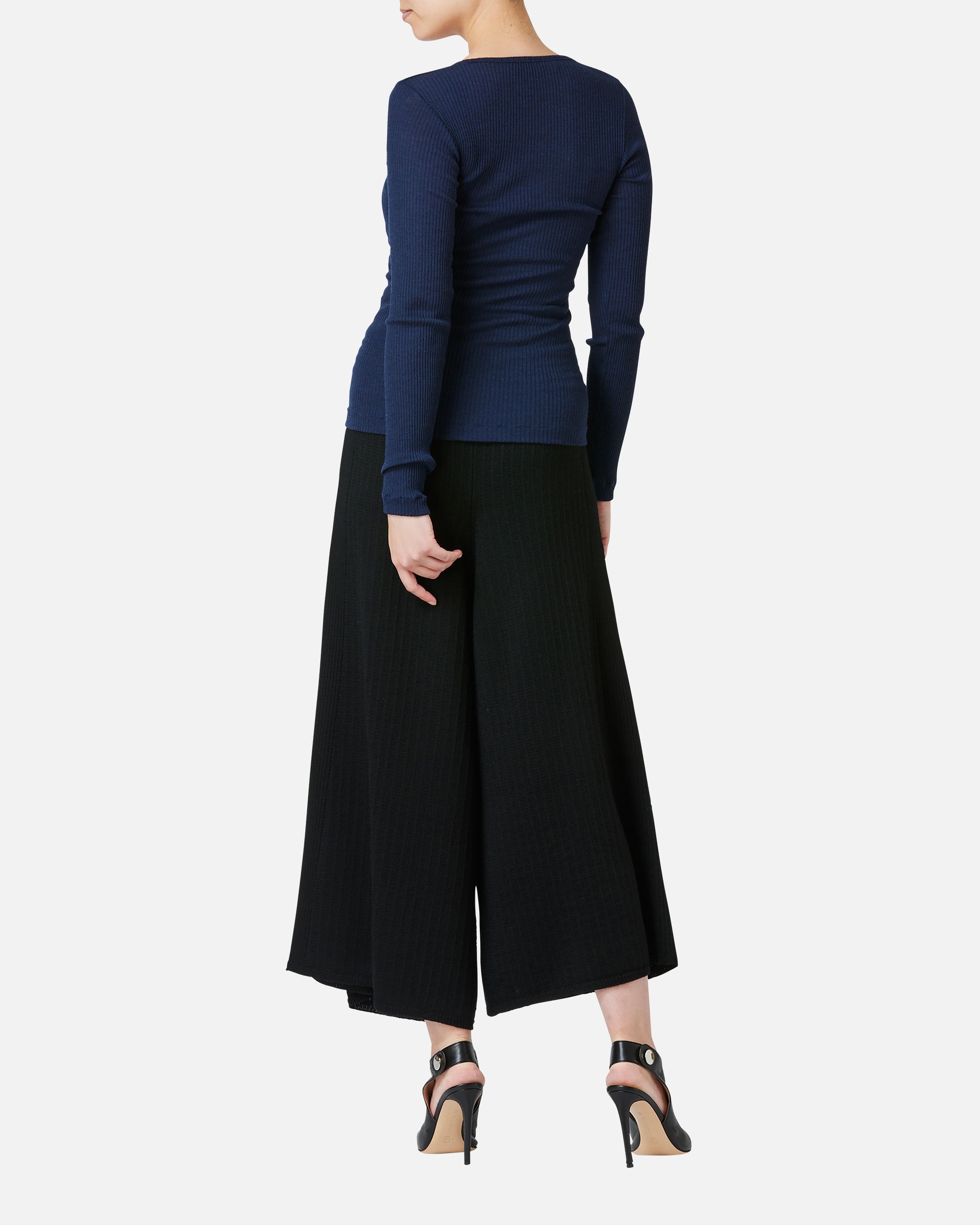 ウールシルクジャージーVネックプルオーバー / Silk Blended Wool Jersey V-Neck Pullover