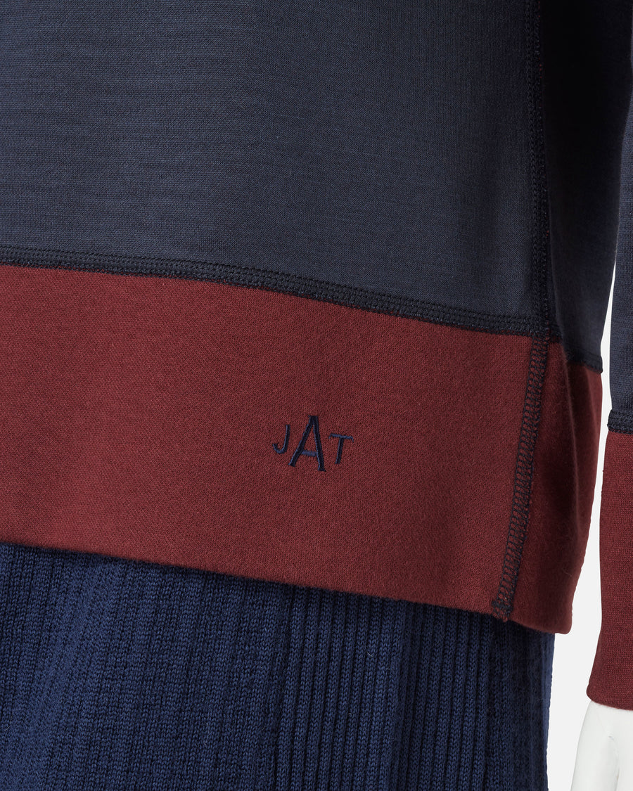 シルクコットンジャージーリバーシブルプルオーバー / Reversible Silk Cotton Jersey Pullover