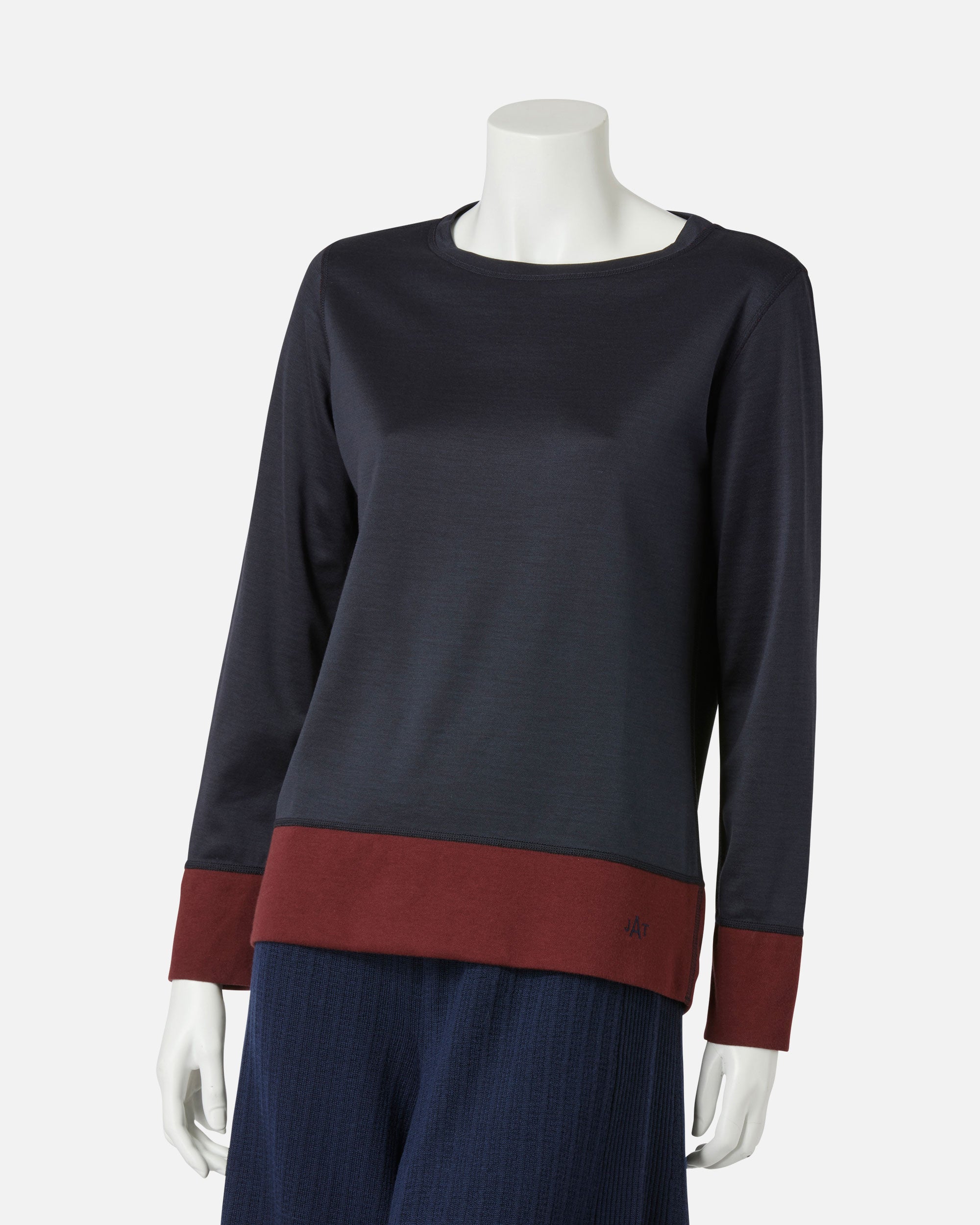シルクコットンジャージーリバーシブルプルオーバー / Reversible Silk Cotton Jersey Pullover