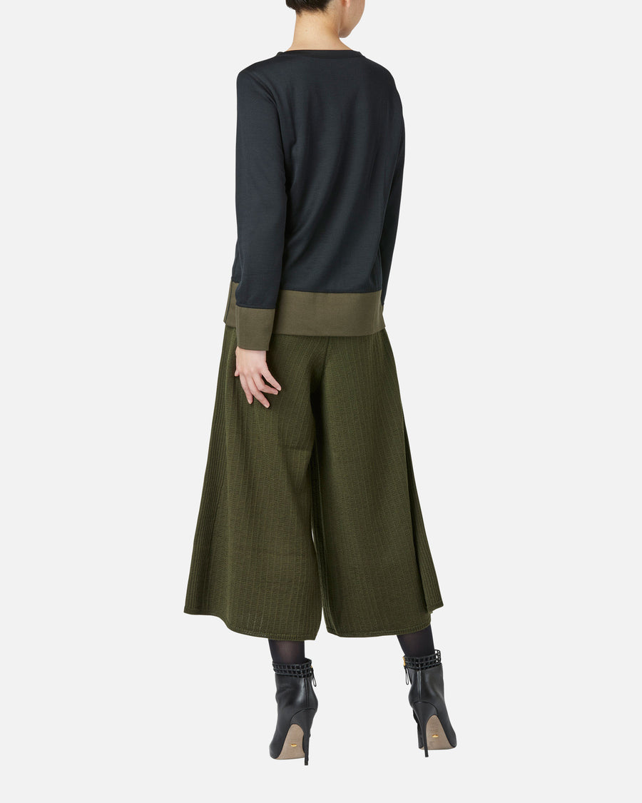 シルクコットンジャージーリバーシブルプルオーバー / Reversible Silk Cotton Jersey Pullover