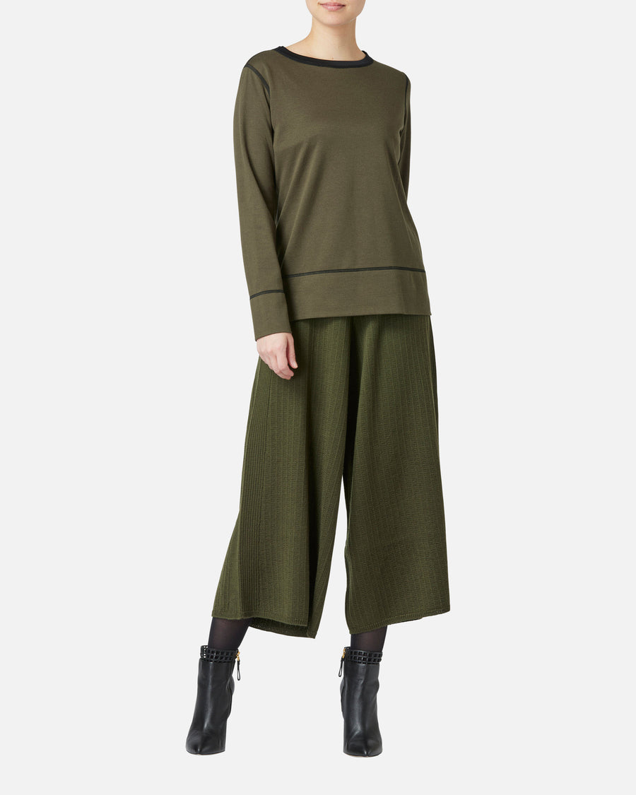 シルクコットンジャージーリバーシブルプルオーバー / Reversible Silk Cotton Jersey Pullover