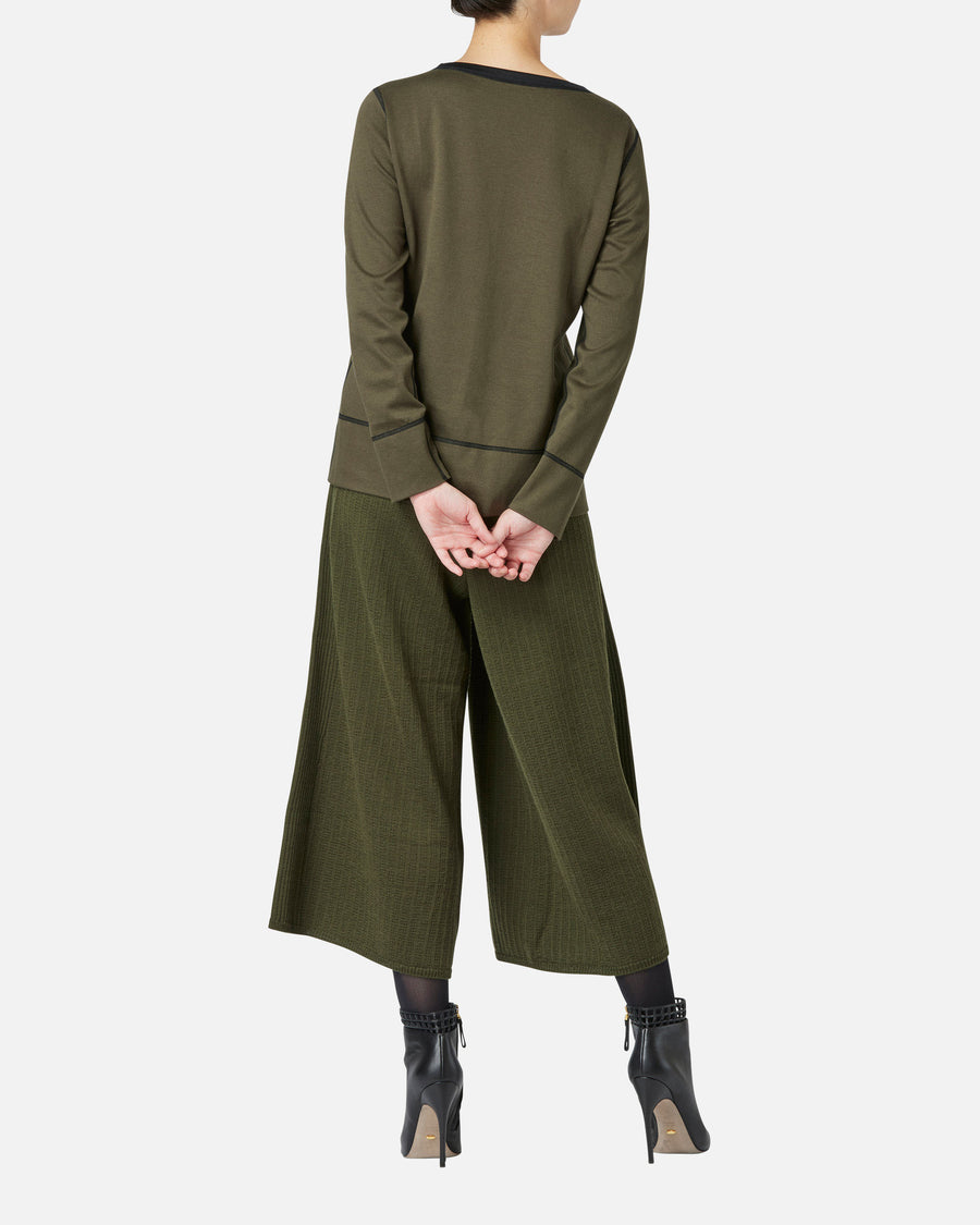 シルクコットンジャージーリバーシブルプルオーバー / Reversible Silk Cotton Jersey Pullover