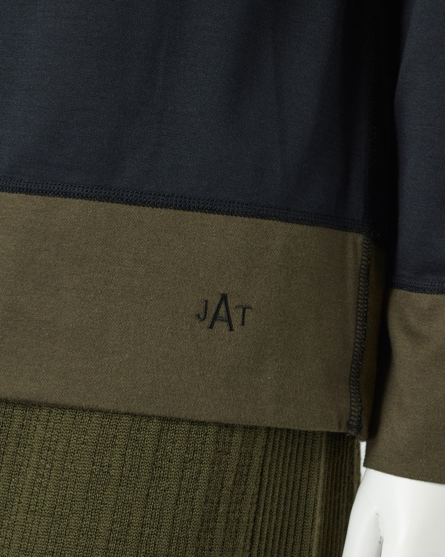 シルクコットンジャージーリバーシブルプルオーバー / Reversible Silk Cotton Jersey Pullover