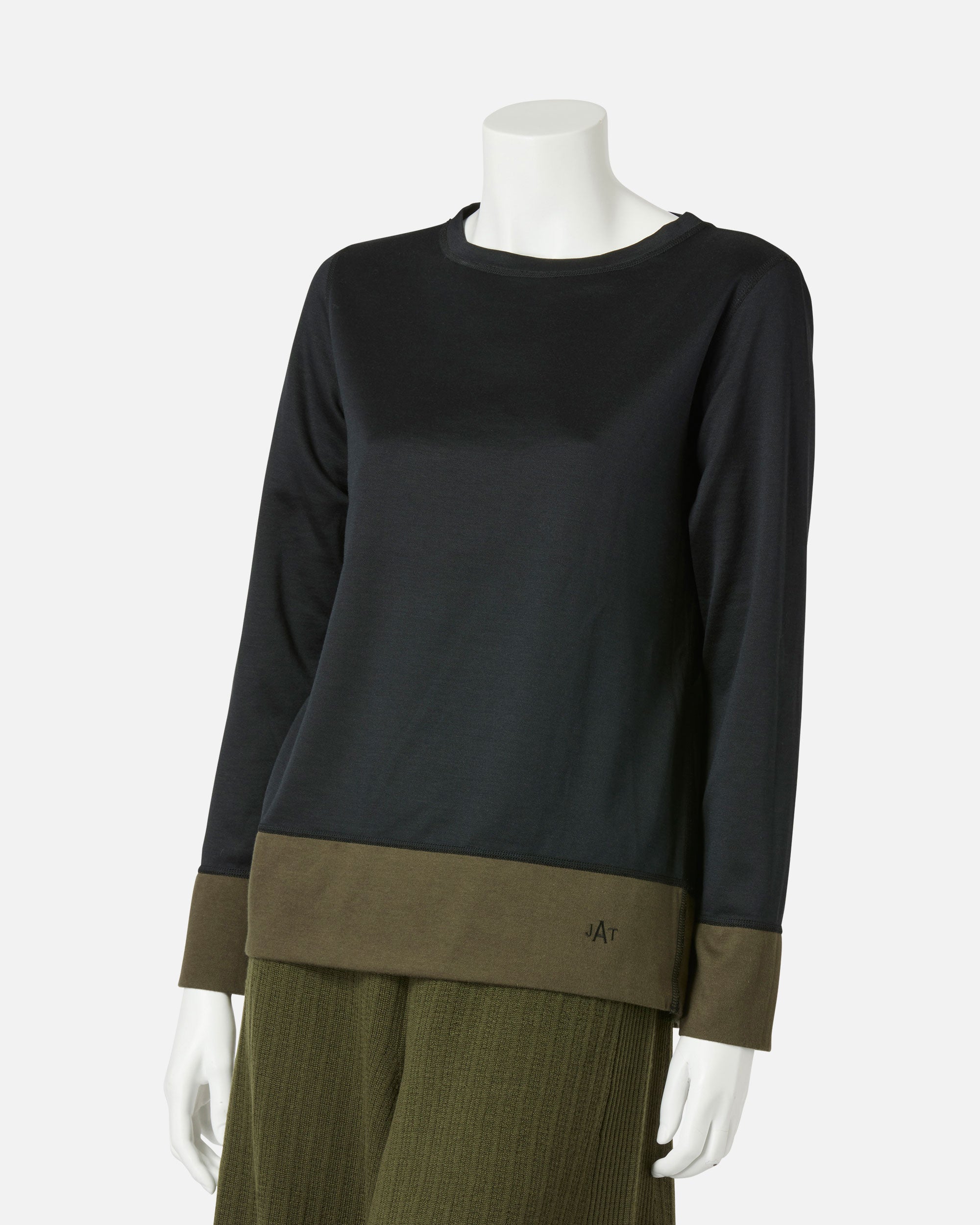シルクコットンジャージーリバーシブルプルオーバー / Reversible Silk Cotton Jersey Pullover