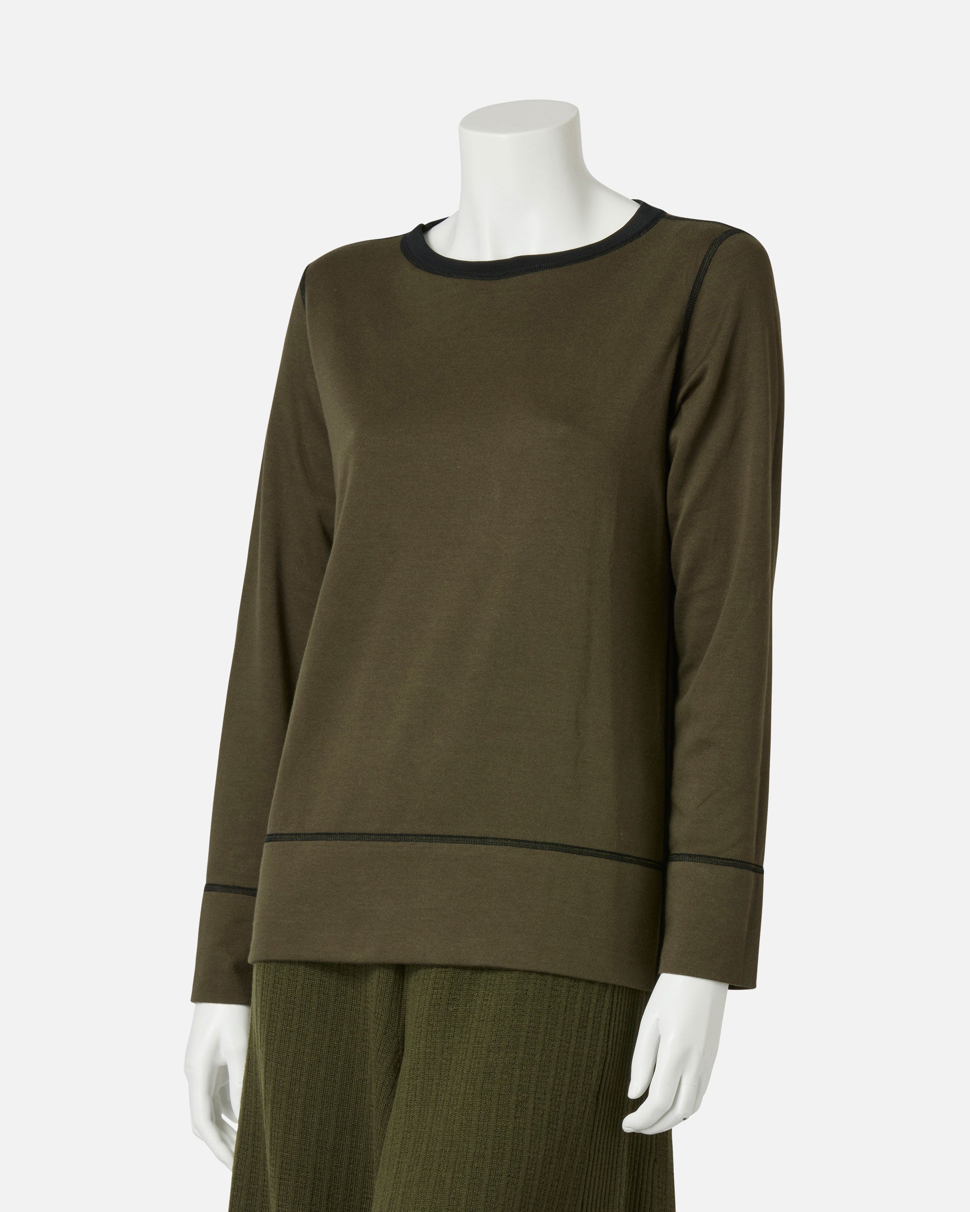 シルクコットンジャージーリバーシブルプルオーバー / Reversible Silk Cotton Jersey Pullover