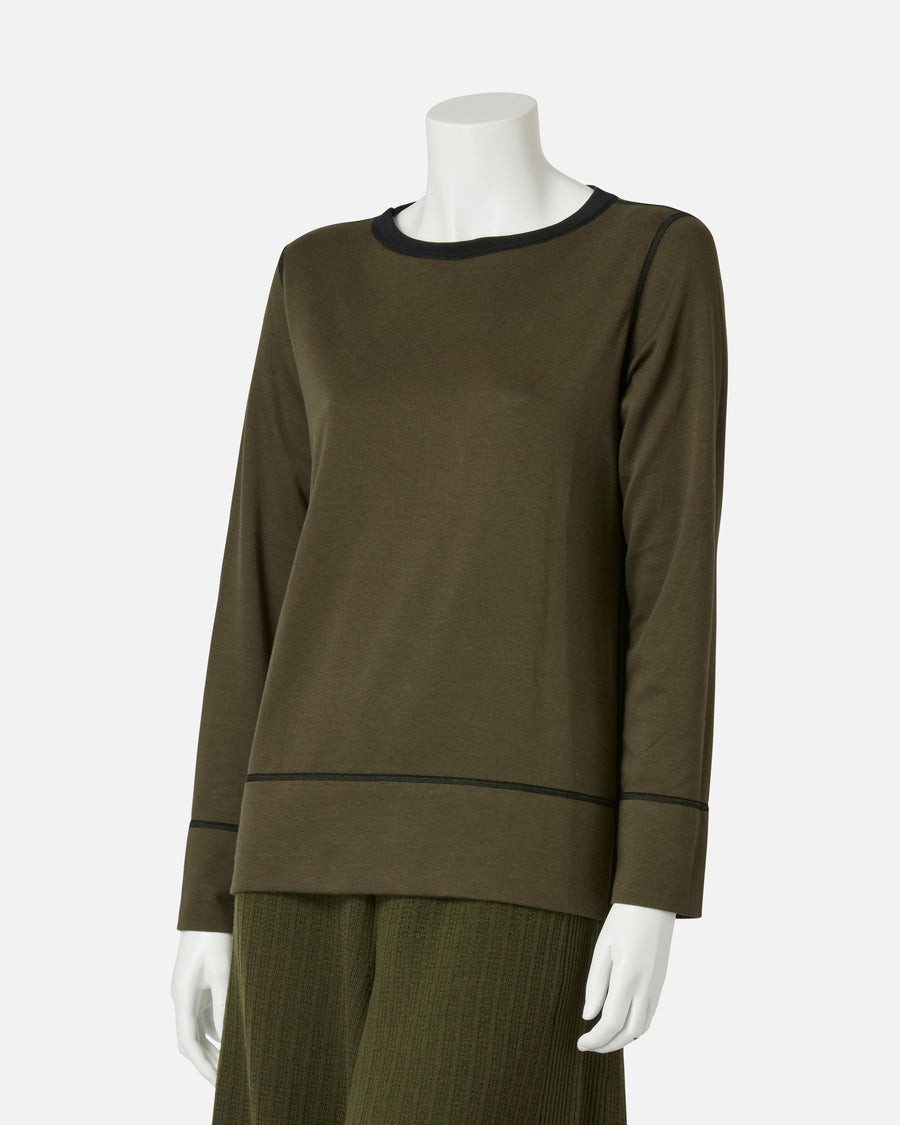 シルクコットンジャージーリバーシブルプルオーバー / Reversible Silk Cotton Jersey Pullover