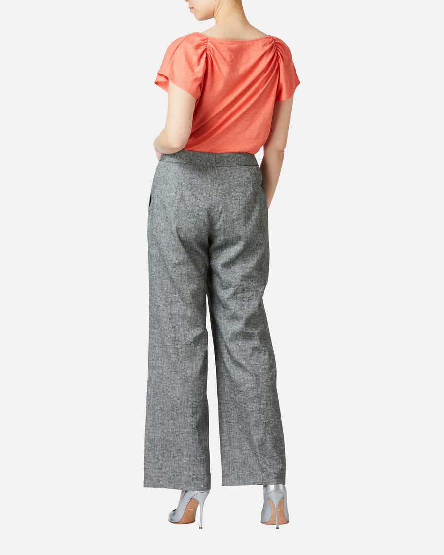 ストレッチリネンタックパンツ