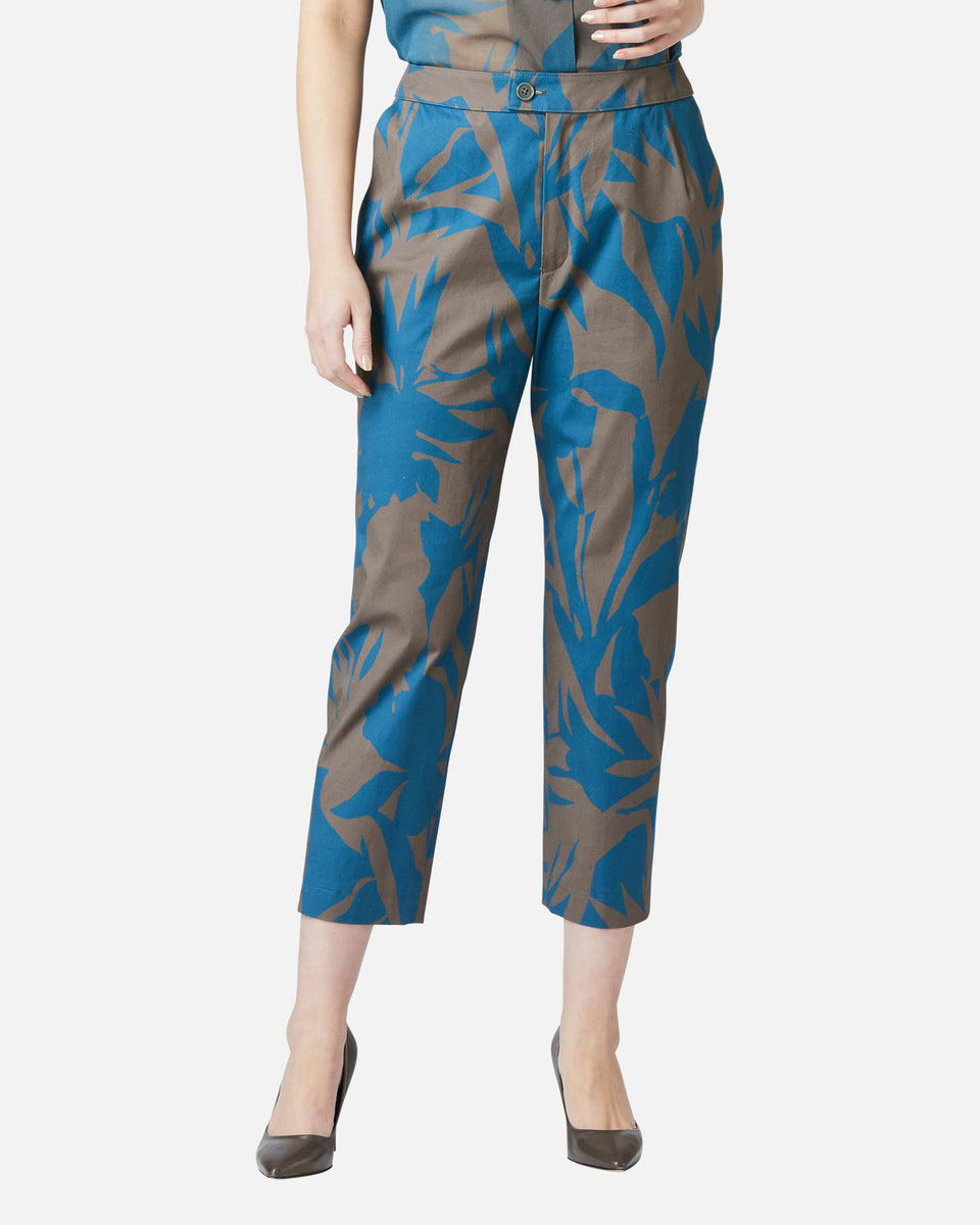 jun ashida - ボタニカルプリントクロップドパンツ | ONLINE STORE