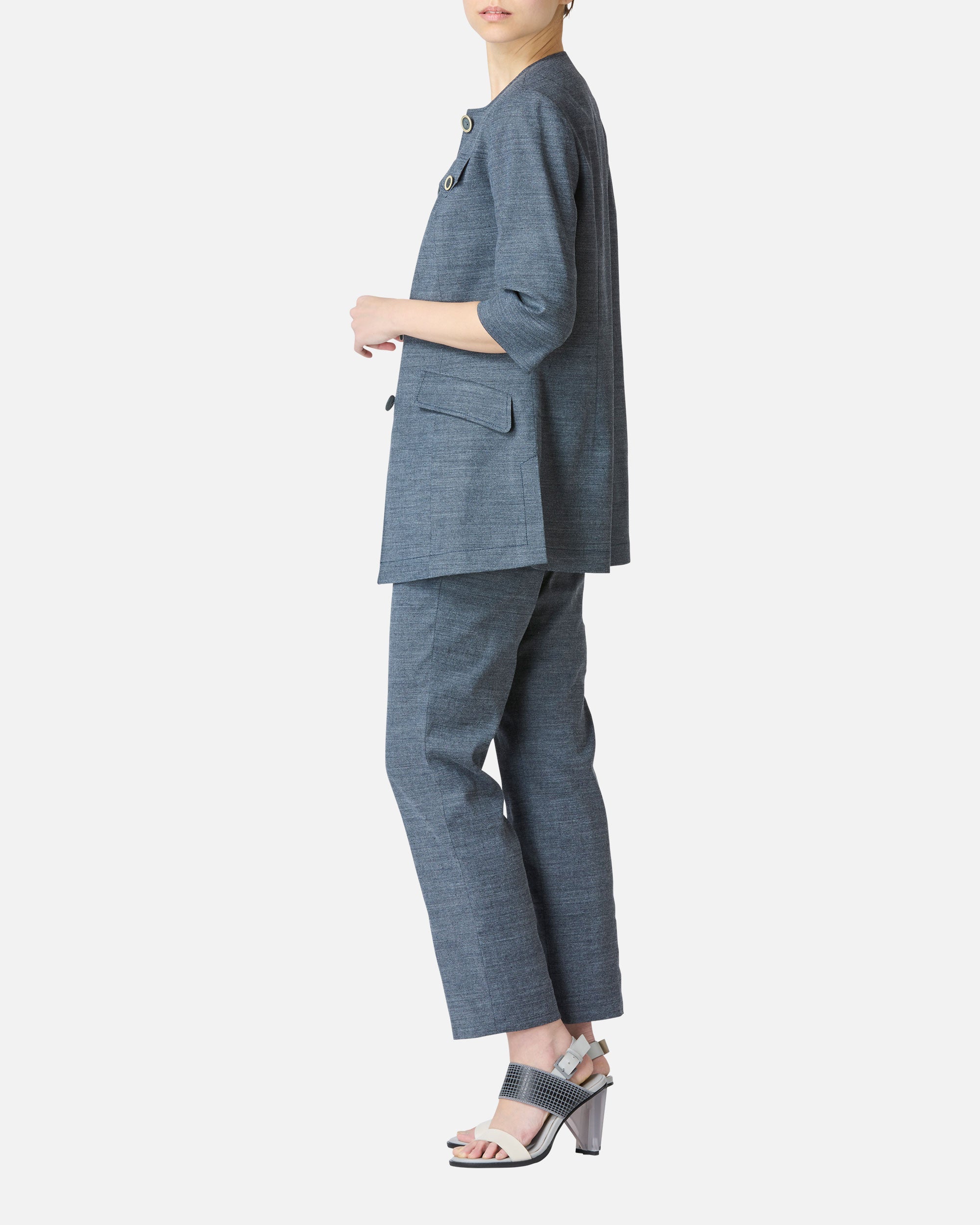 ナチュラルストレッチクロップドパンツ