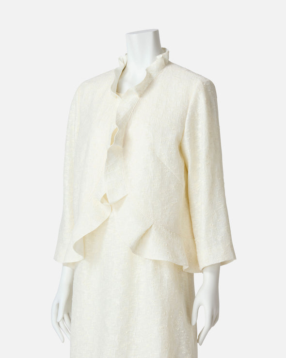 【新品】jun ashida ジュンアシダ　ホワイト テーラード　ジャケット 新品】jun ashida ジュンアシダ ホワイト テーラード ジャケット