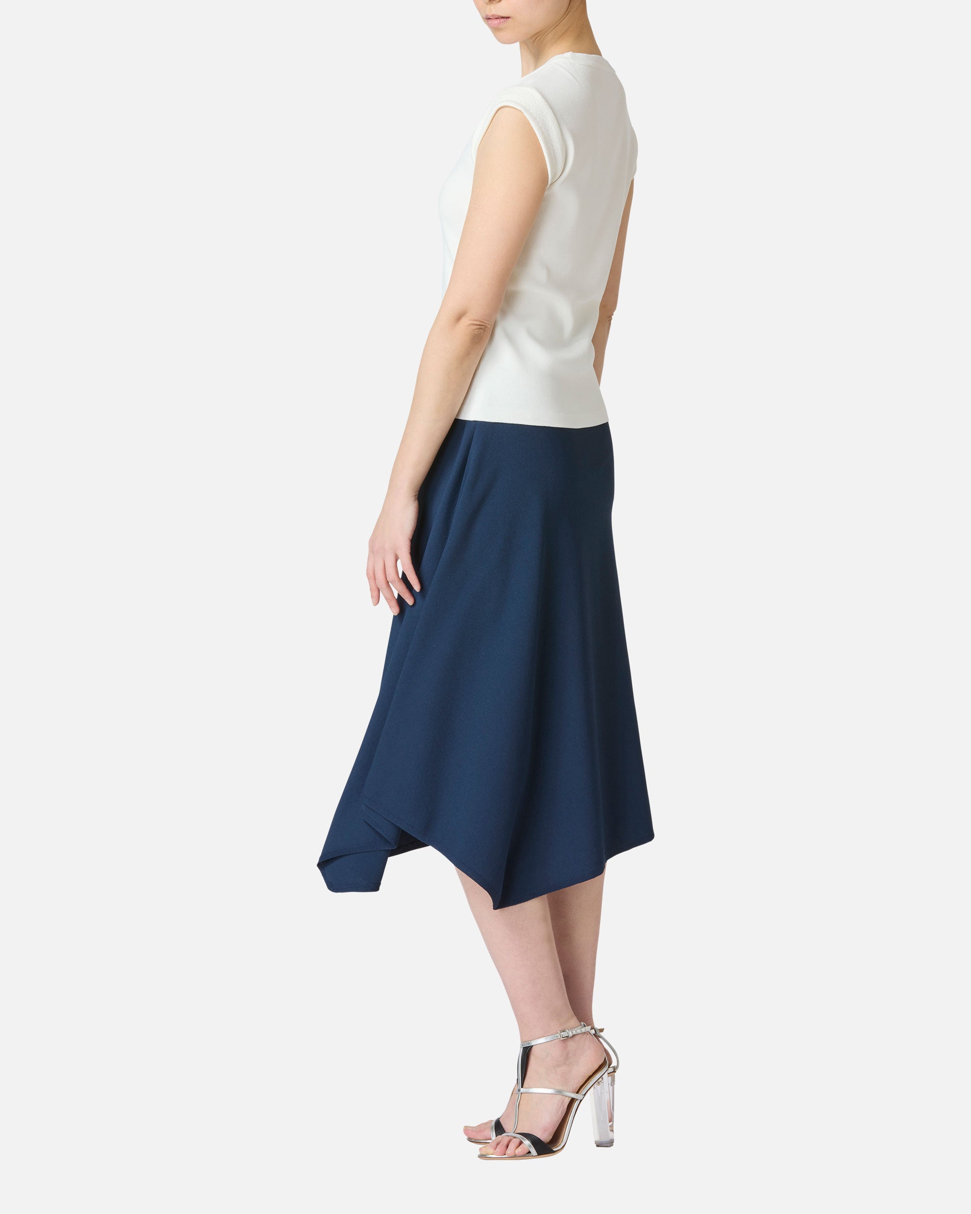 アシンメトリーニットスカート