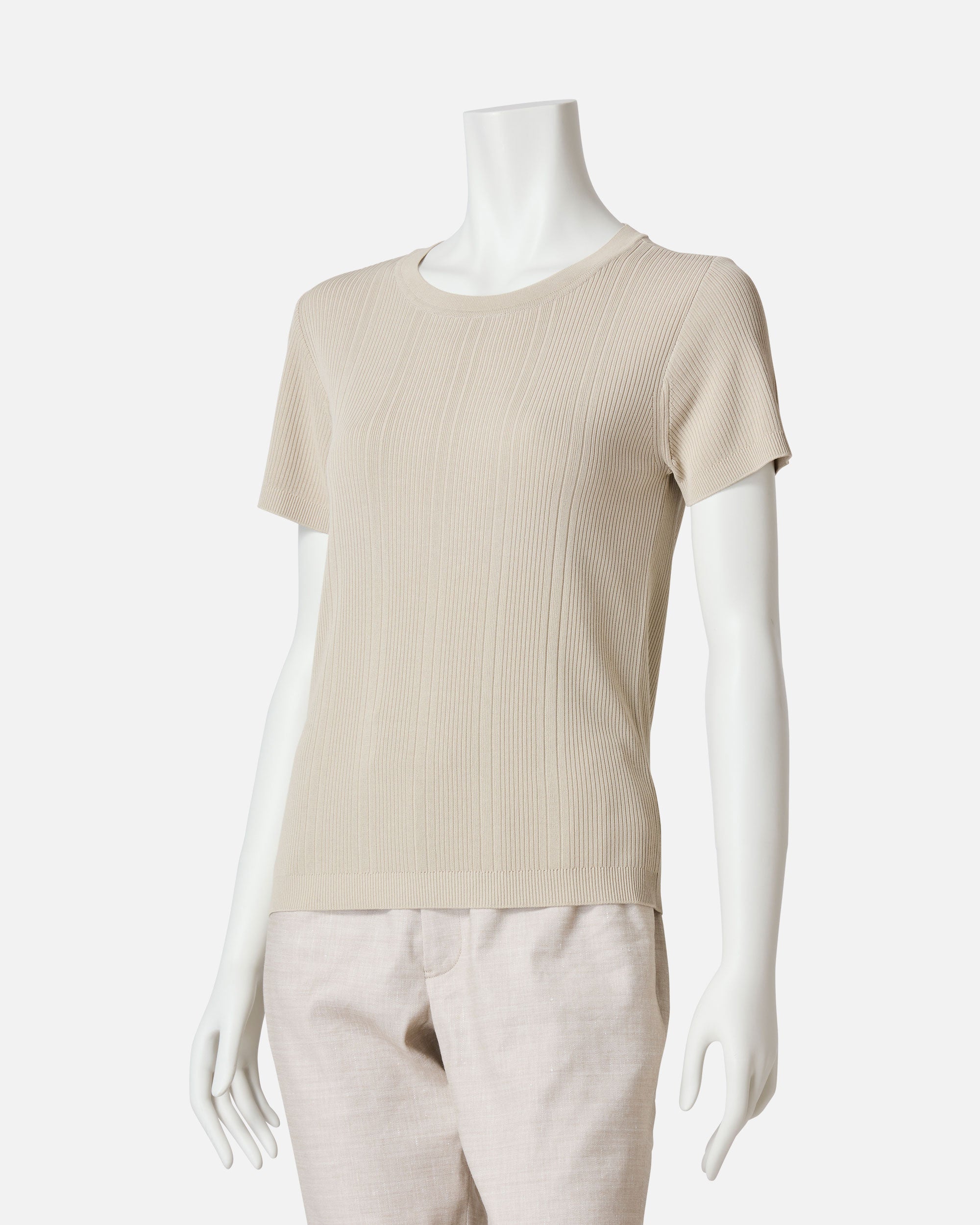 オーガニックコットンリブニットプルオーバー / Organic Cotton Rib Knit Pullover