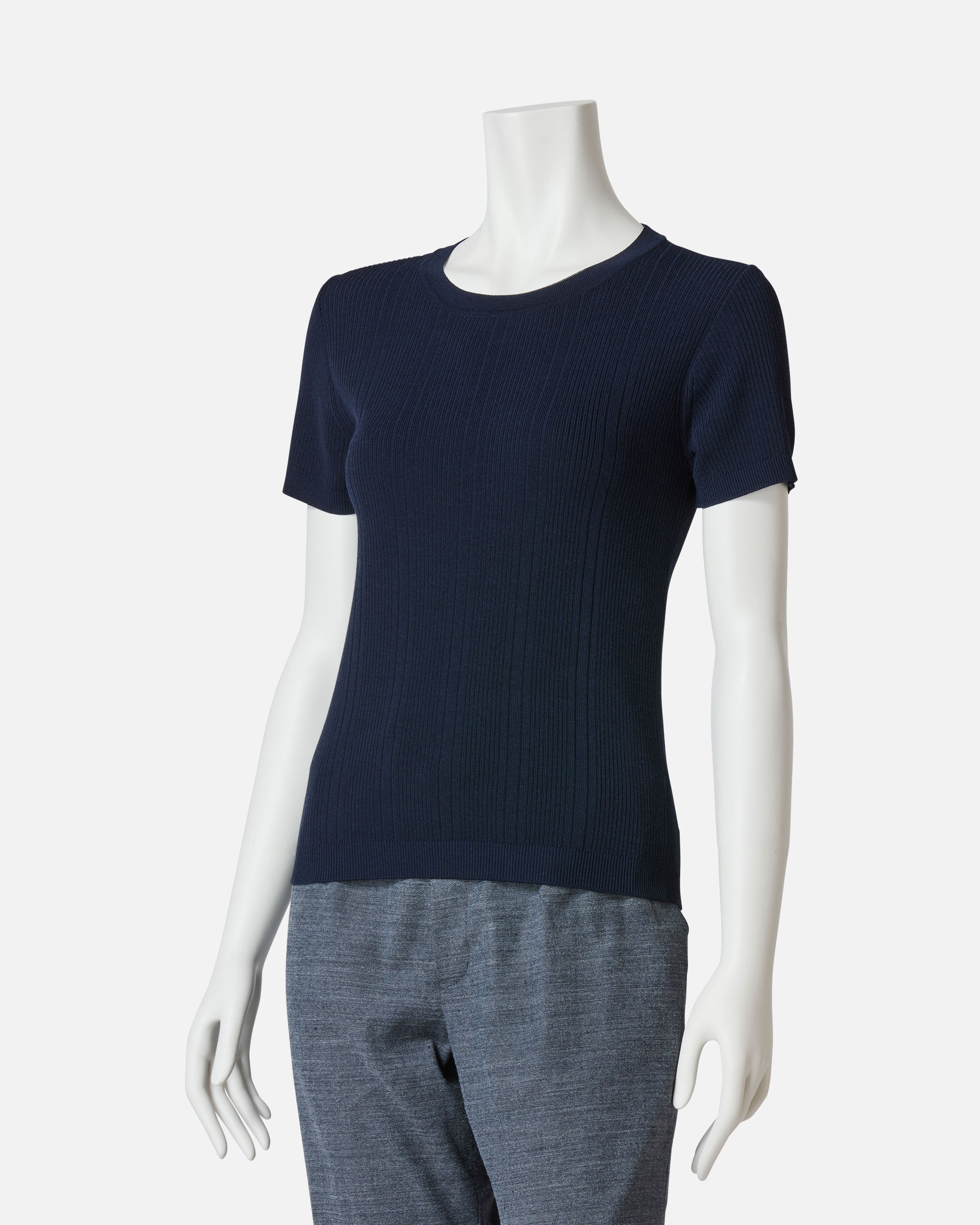 オーガニックコットンリブニットプルオーバー / Organic Cotton Rib Knit Pullover