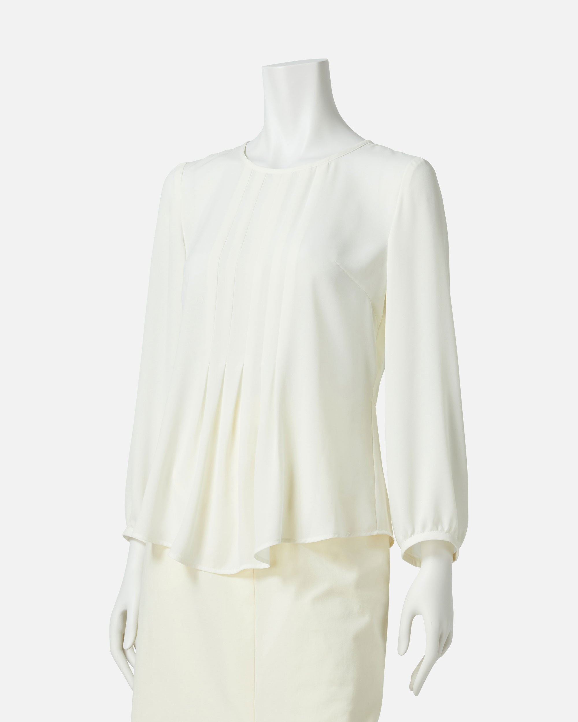 フロントタックジョーゼットブラウス / Pleated Front Blouse