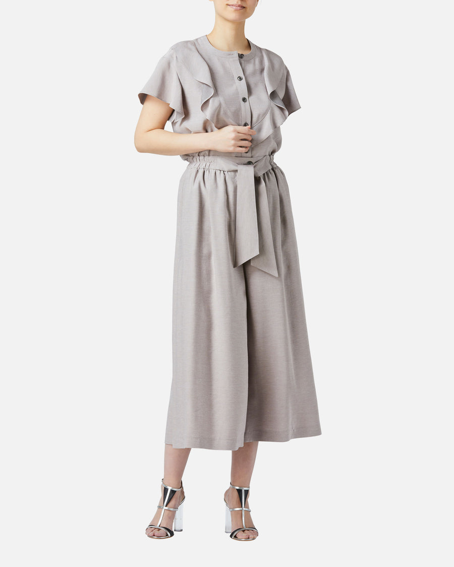 リボンギャザーパンツ / Gathered Waist Pants with Ribbon