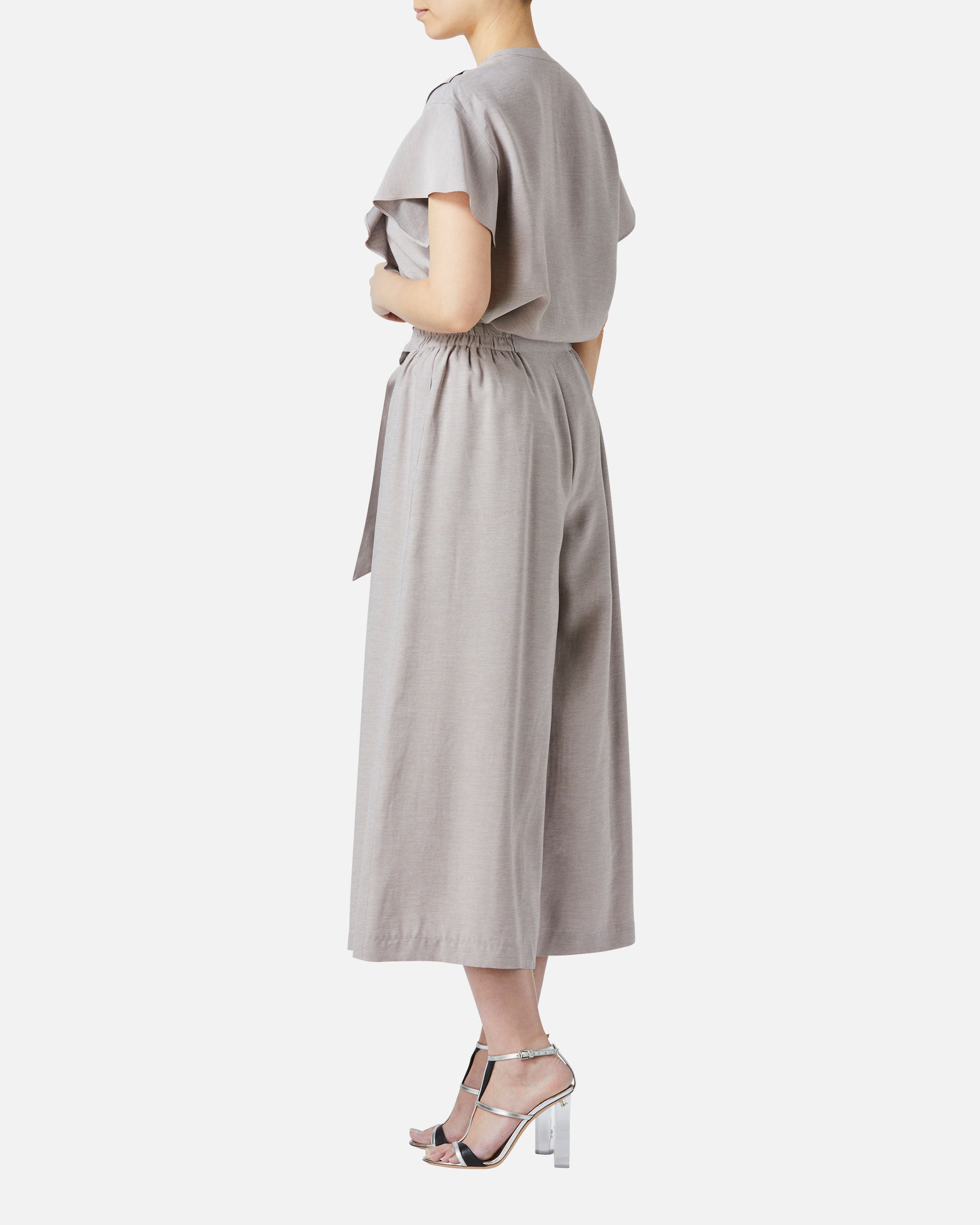 リボンギャザーパンツ / Gathered Waist Pants with Ribbon