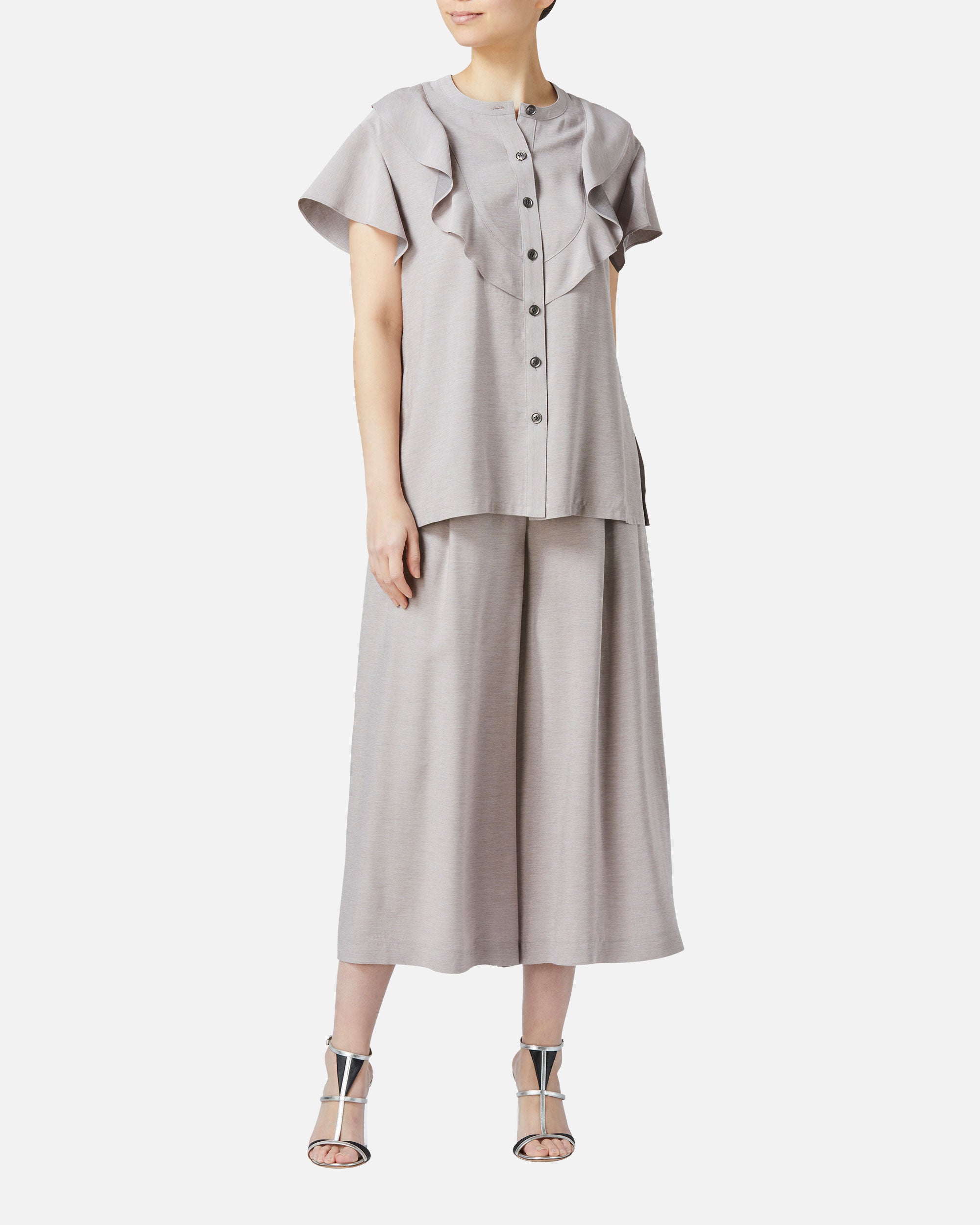 リボンギャザーパンツ / Gathered Waist Pants with Ribbon