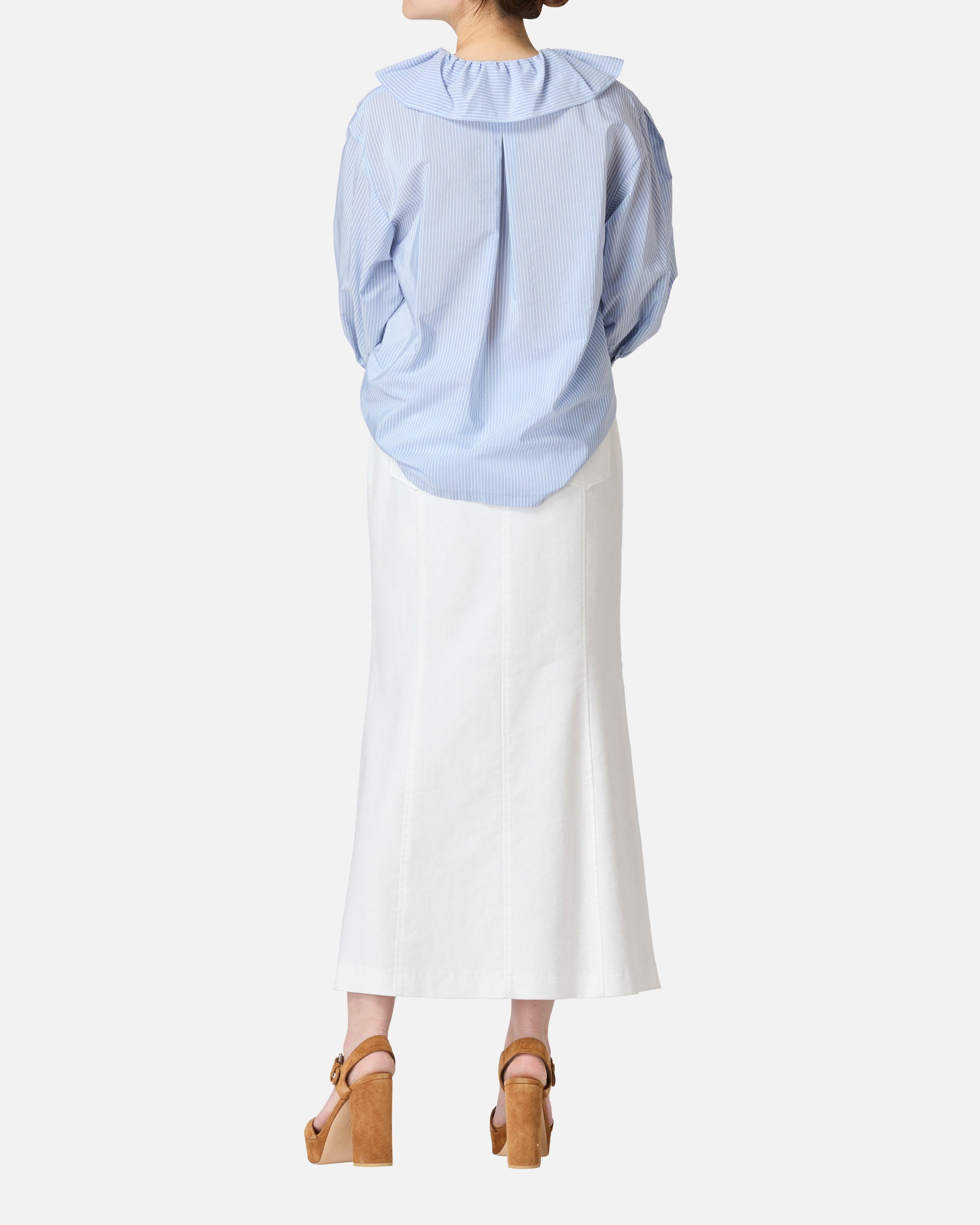 コットンレーヨンツイル ロングスカート / Cotton Rayon Twill Long Skirt