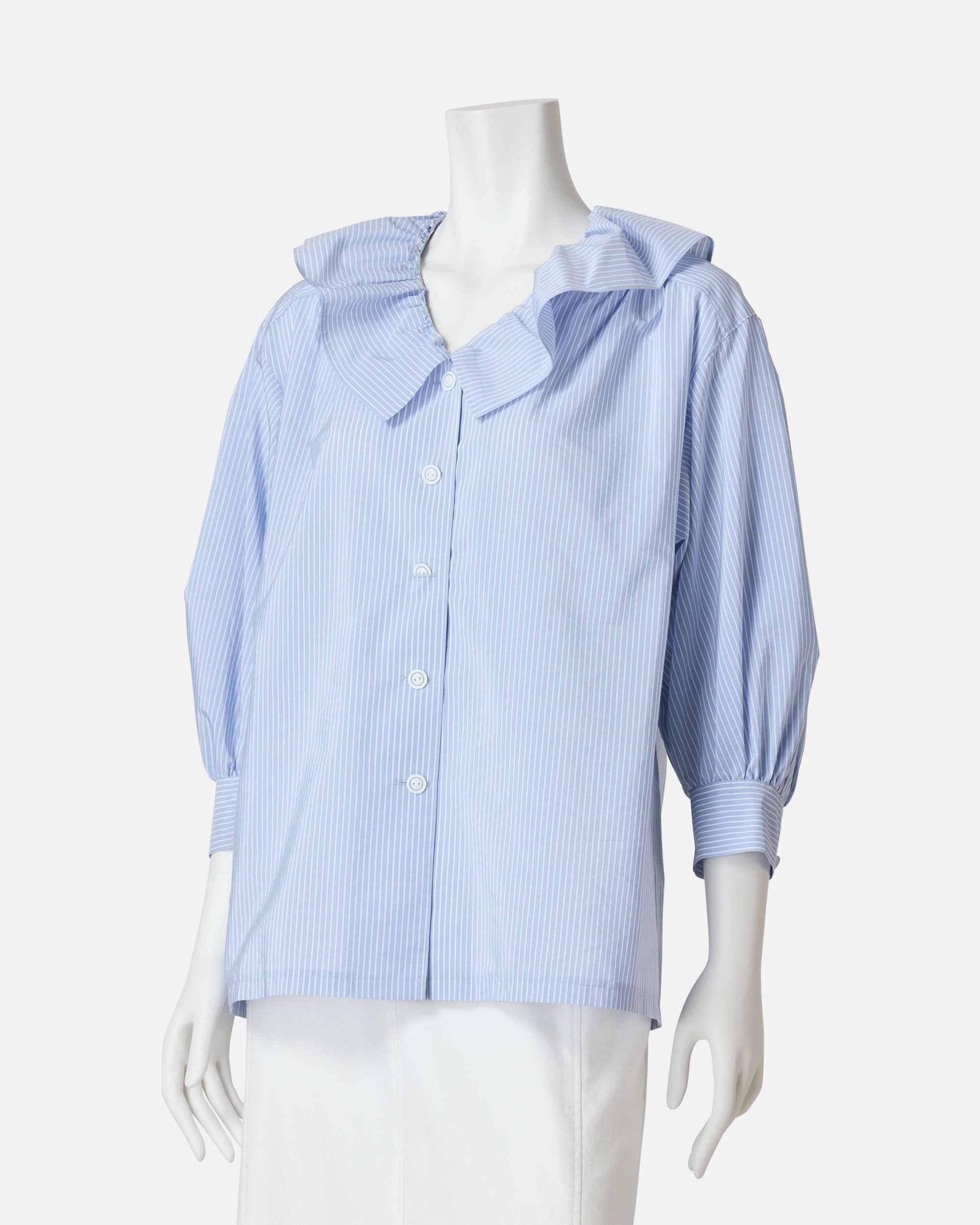 ストライプパフスリーブブラウス / Puff Sleeve Stripe Blouse