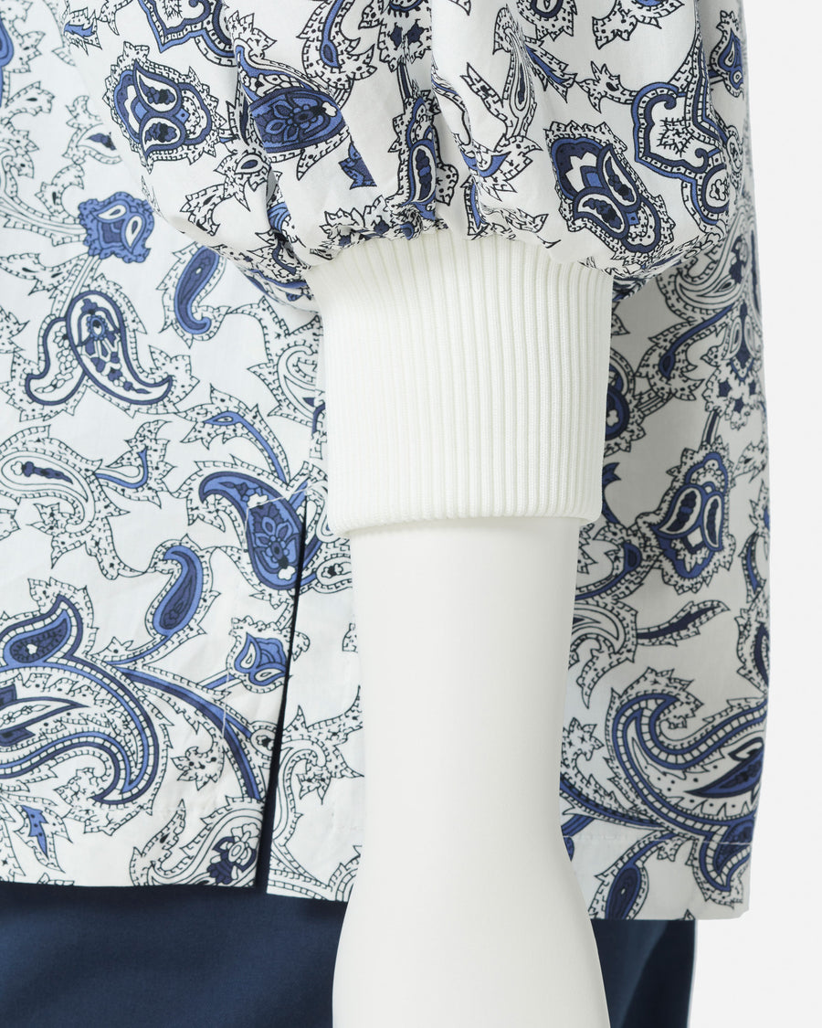 ペイズリープリントパフスリーブブラウス / Puff Sleeve Blouse with Paisley Print