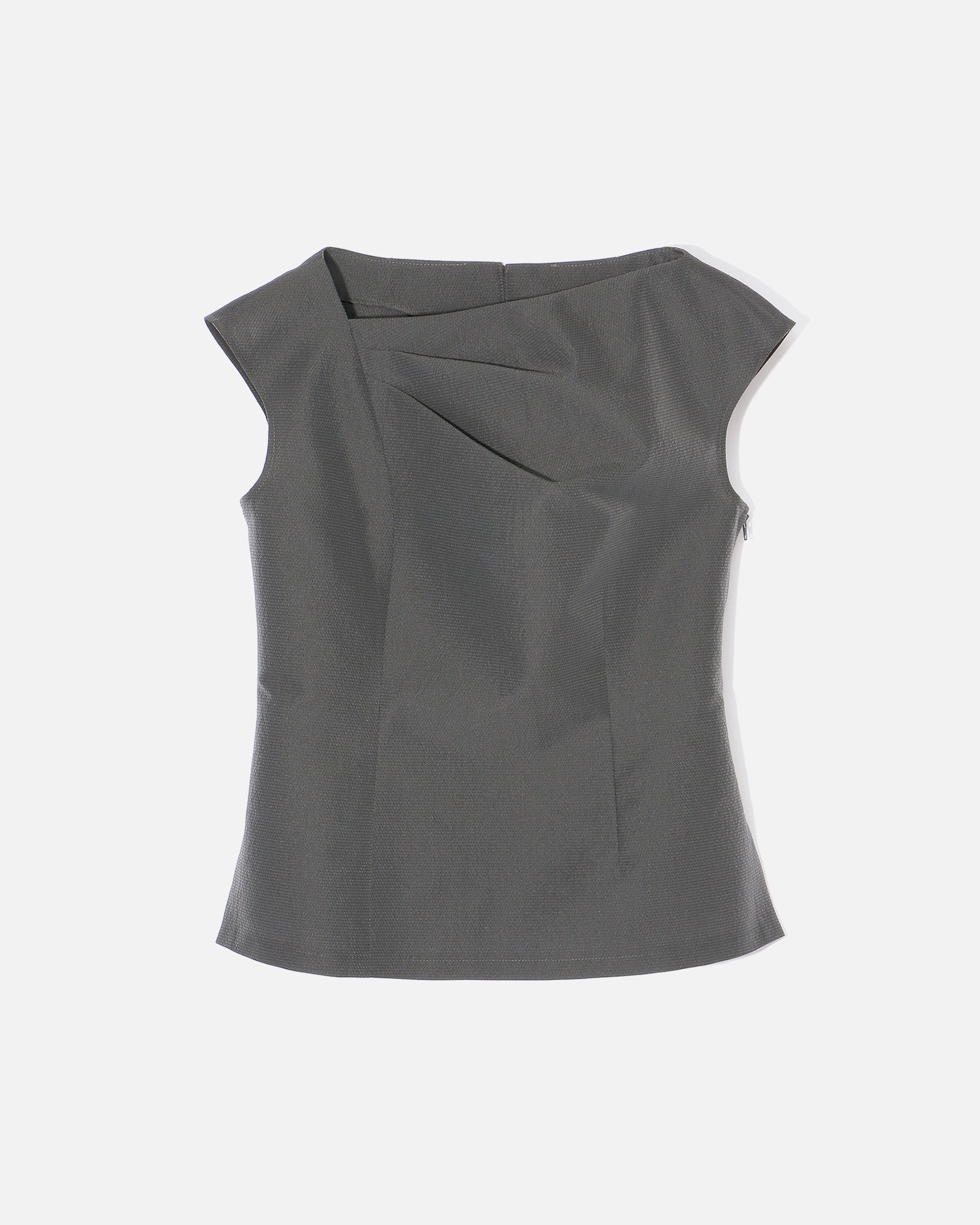 ポリエステルナイロンジャカード リボン付きブラウス / Polyester Nylon Jacquard Blouse with Ribbon