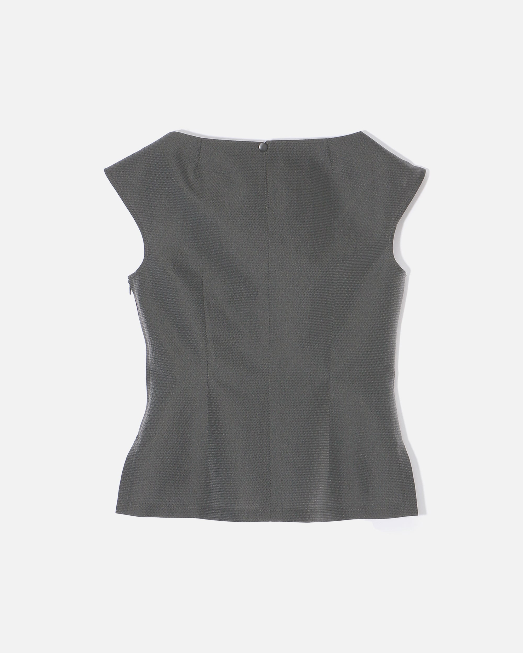 ポリエステルナイロンジャカード リボン付きブラウス / Polyester Nylon Jacquard Blouse with Ribbon
